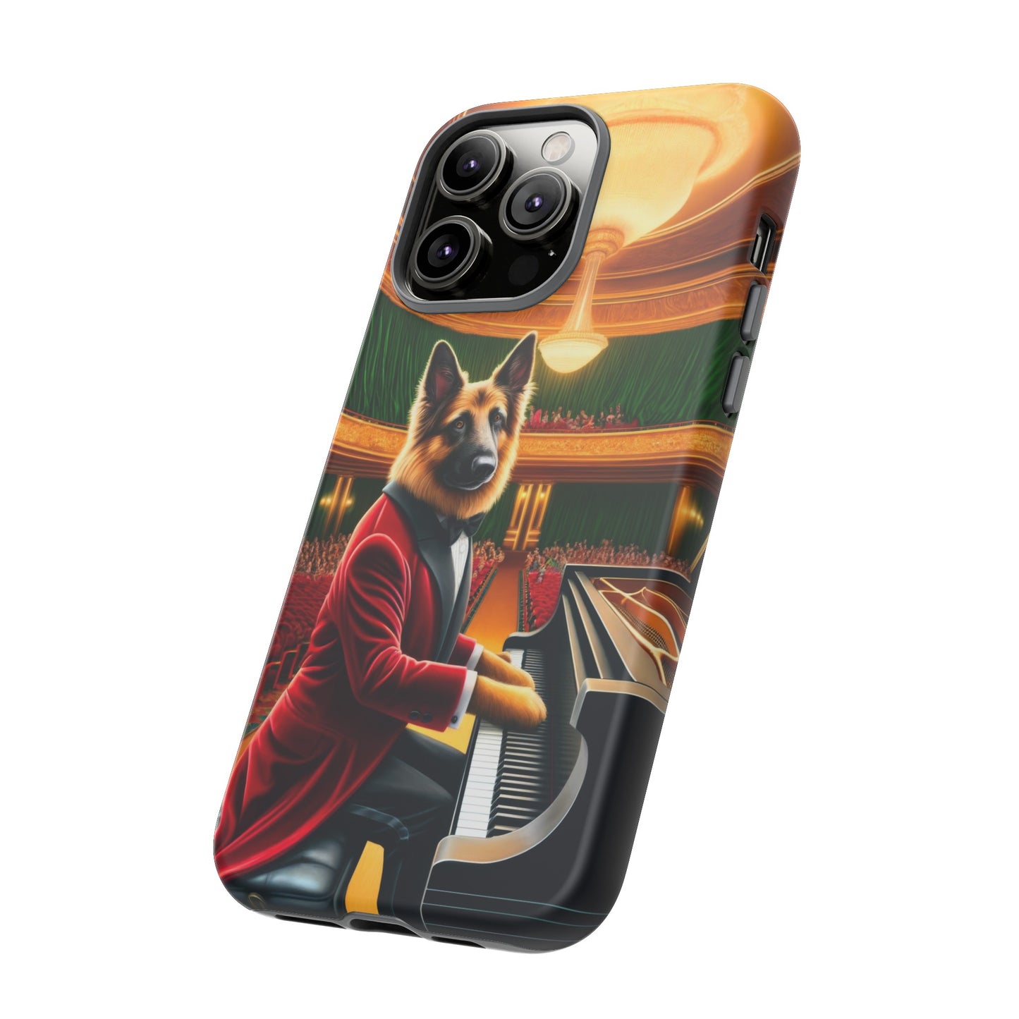 German Shepherd Playing the Piano Phone Case