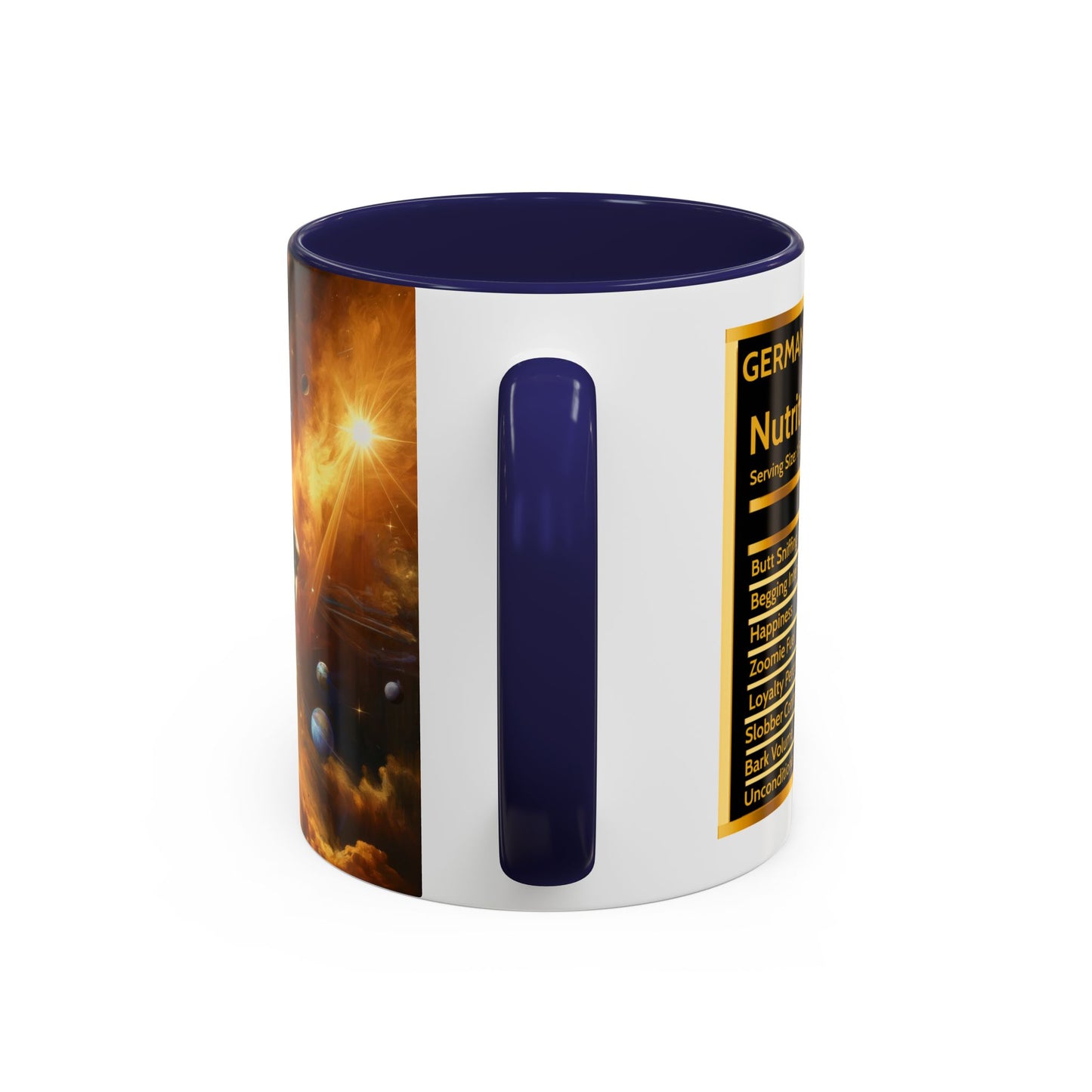 Sci-fi and stars-themed German Shepherd Coffee Mug