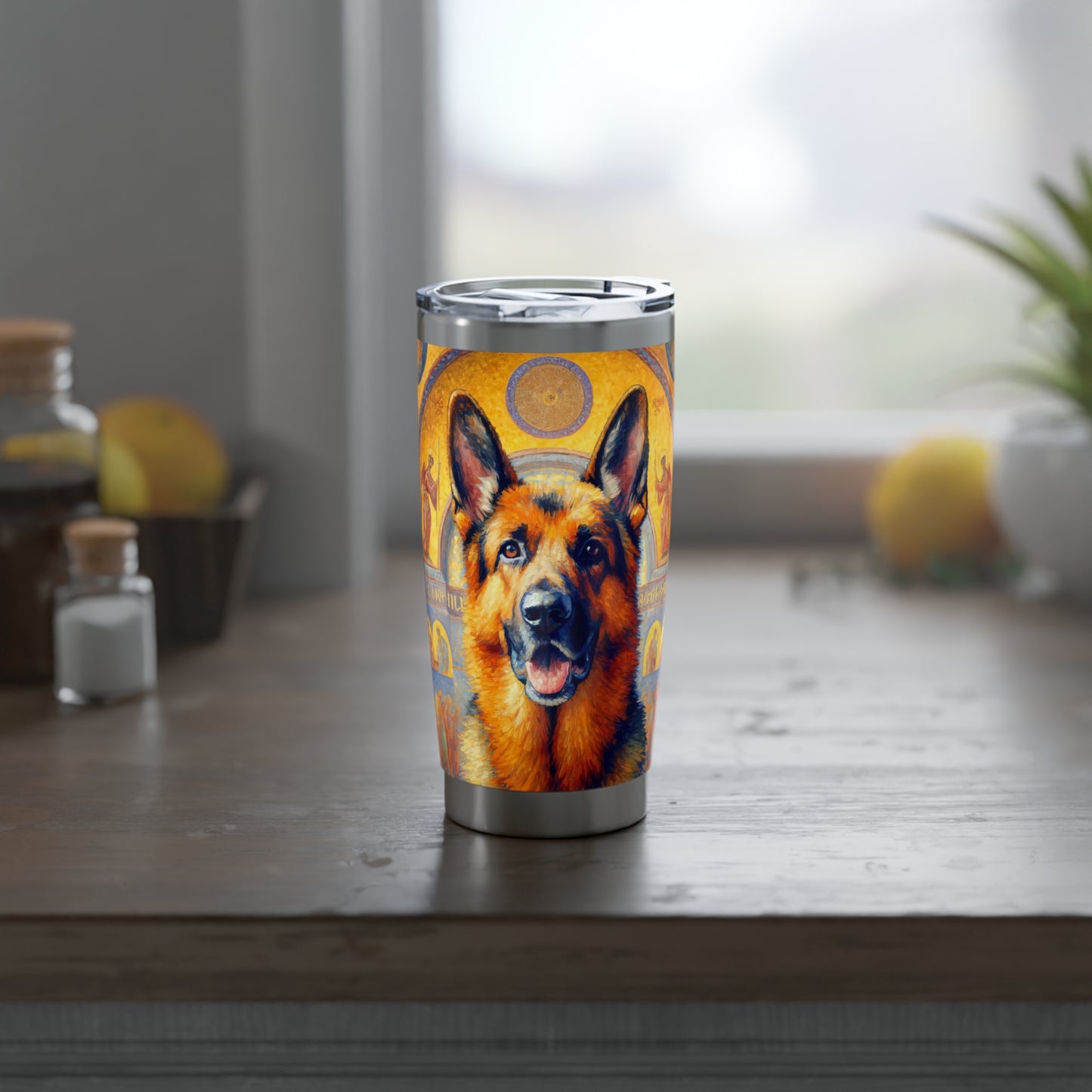 Neo-impressionist German Shepherd 20oz Tumbler