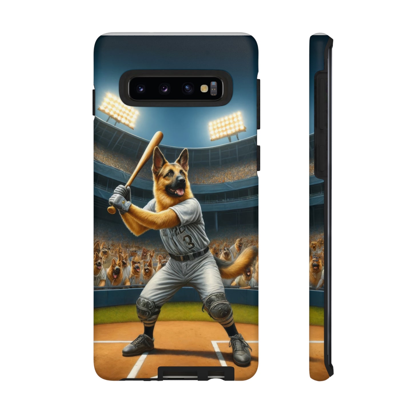 German Shepherd Playing Baseball Tough Phone Case