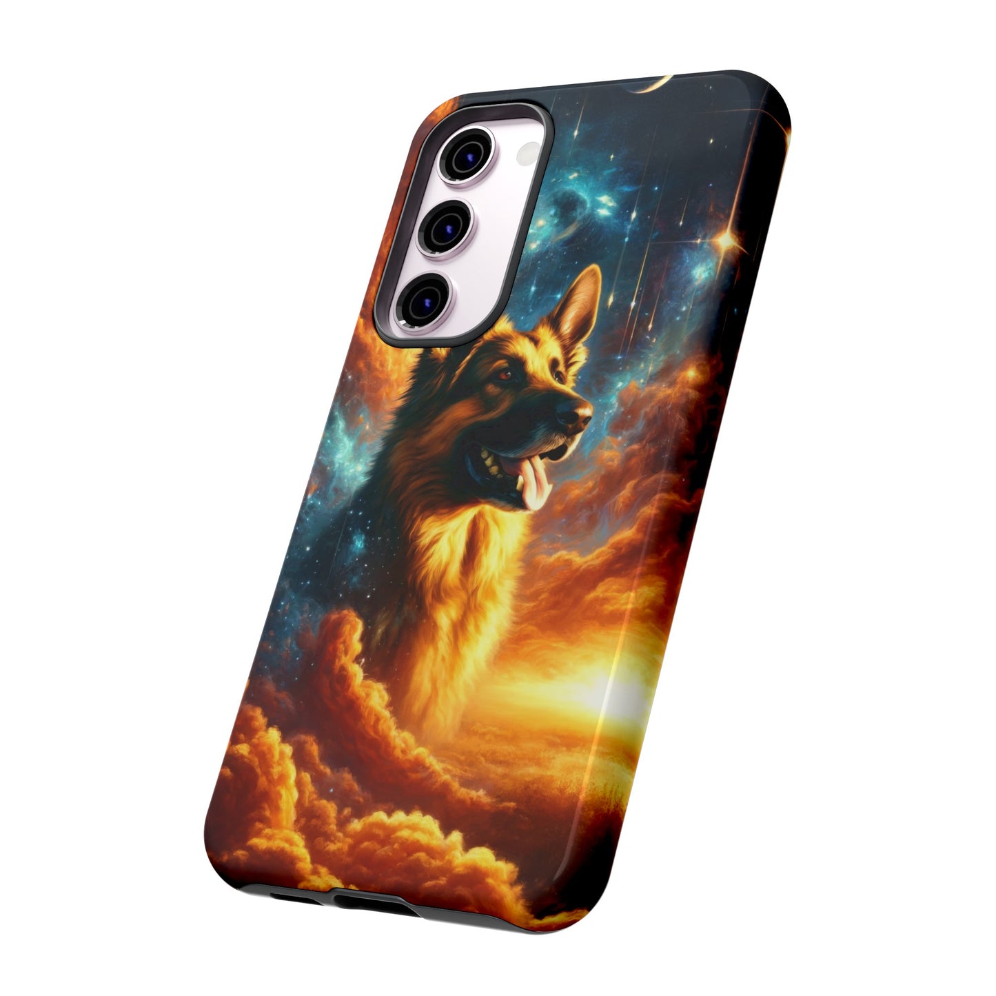 Sci-fi and stars-themed German Shepherd Phone Case