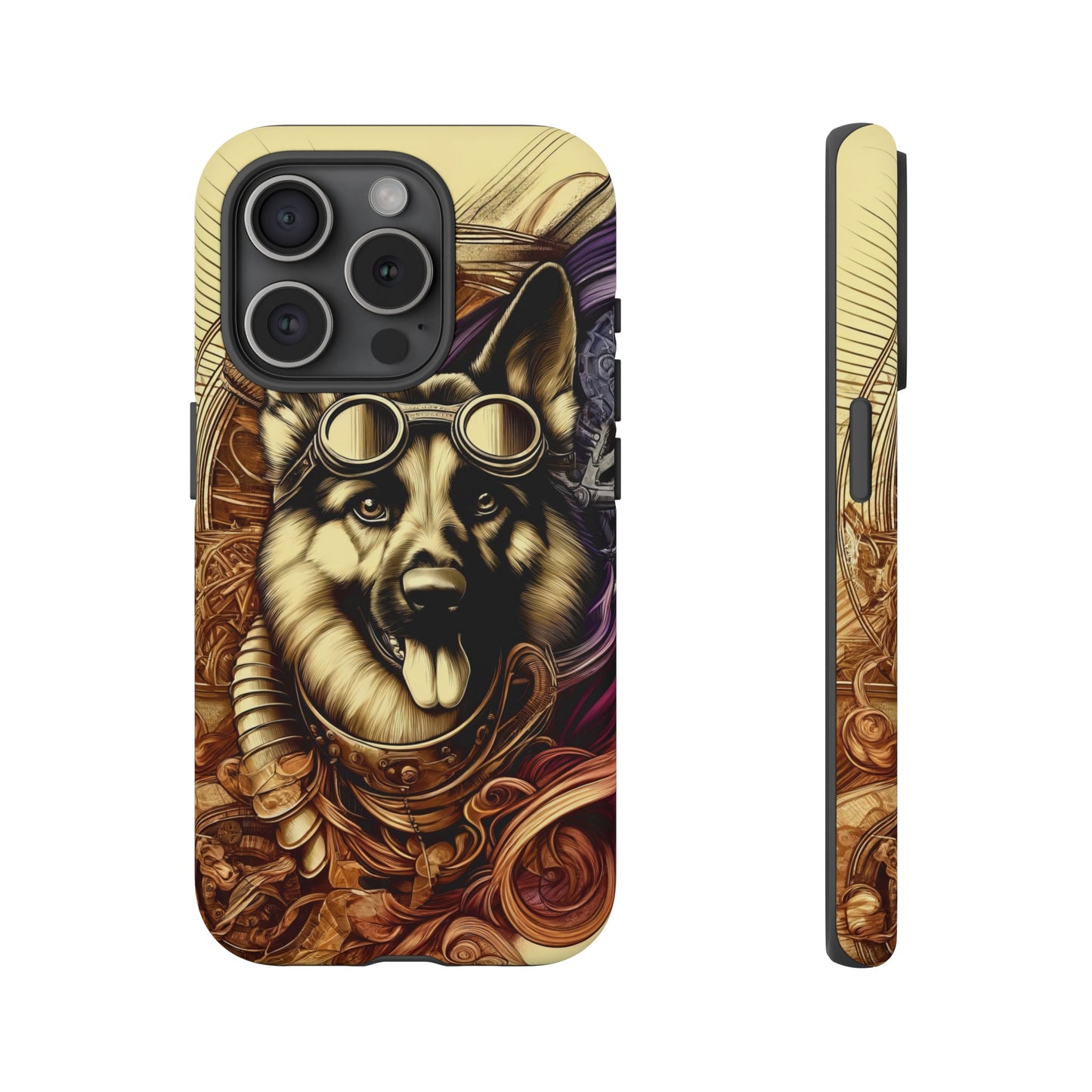 Steampunk German Shepherd Phone Case