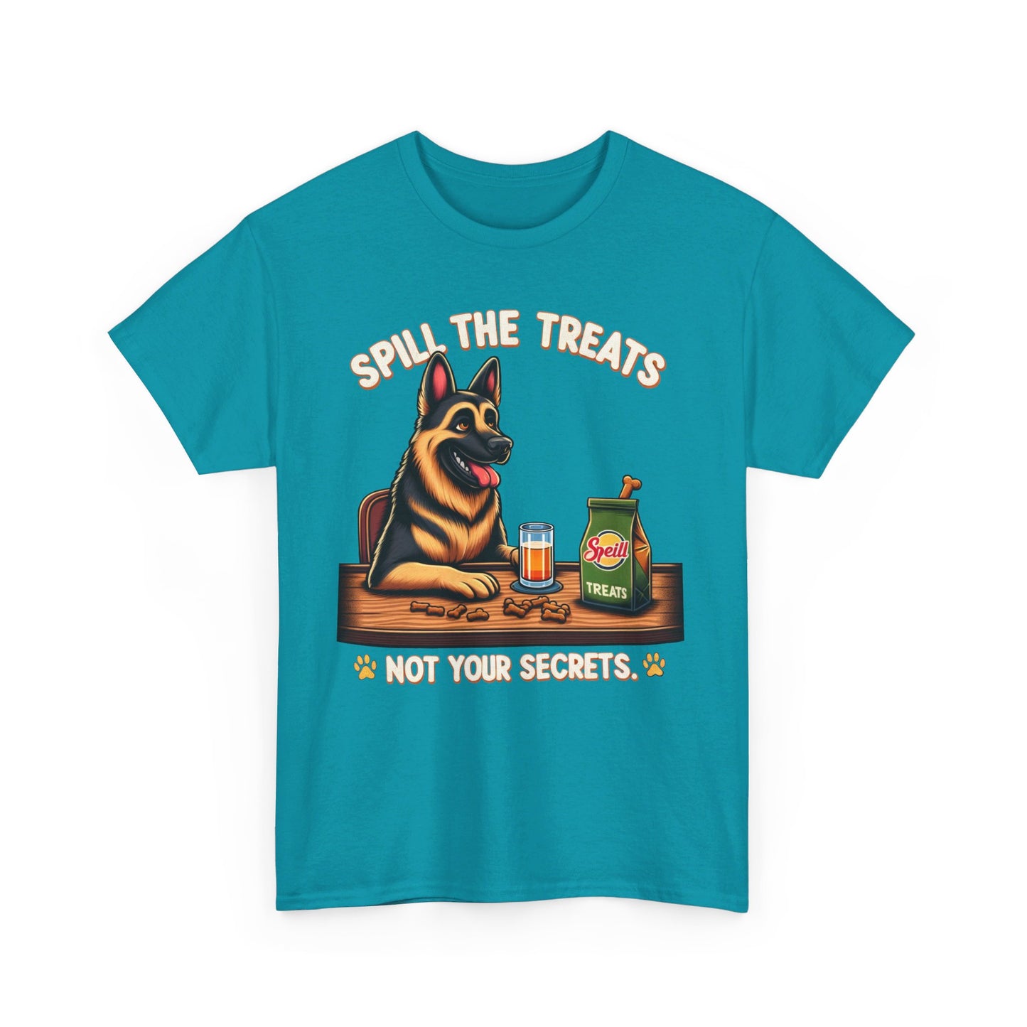 Spill the Treats T-Shirt (13 colors) (German Shepherd)