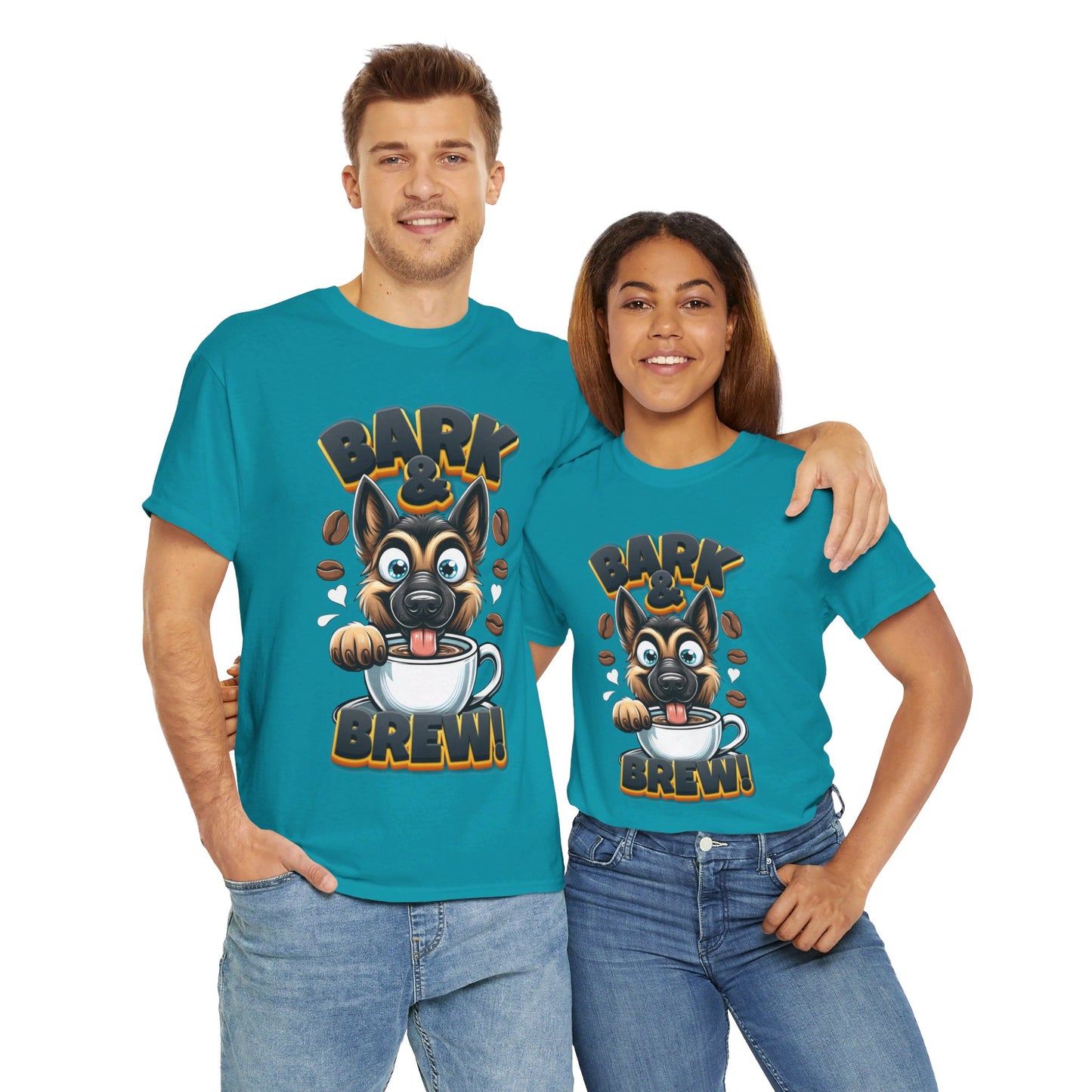 Bark and Brew T-Shirt (13 colors) (German Shepherd)