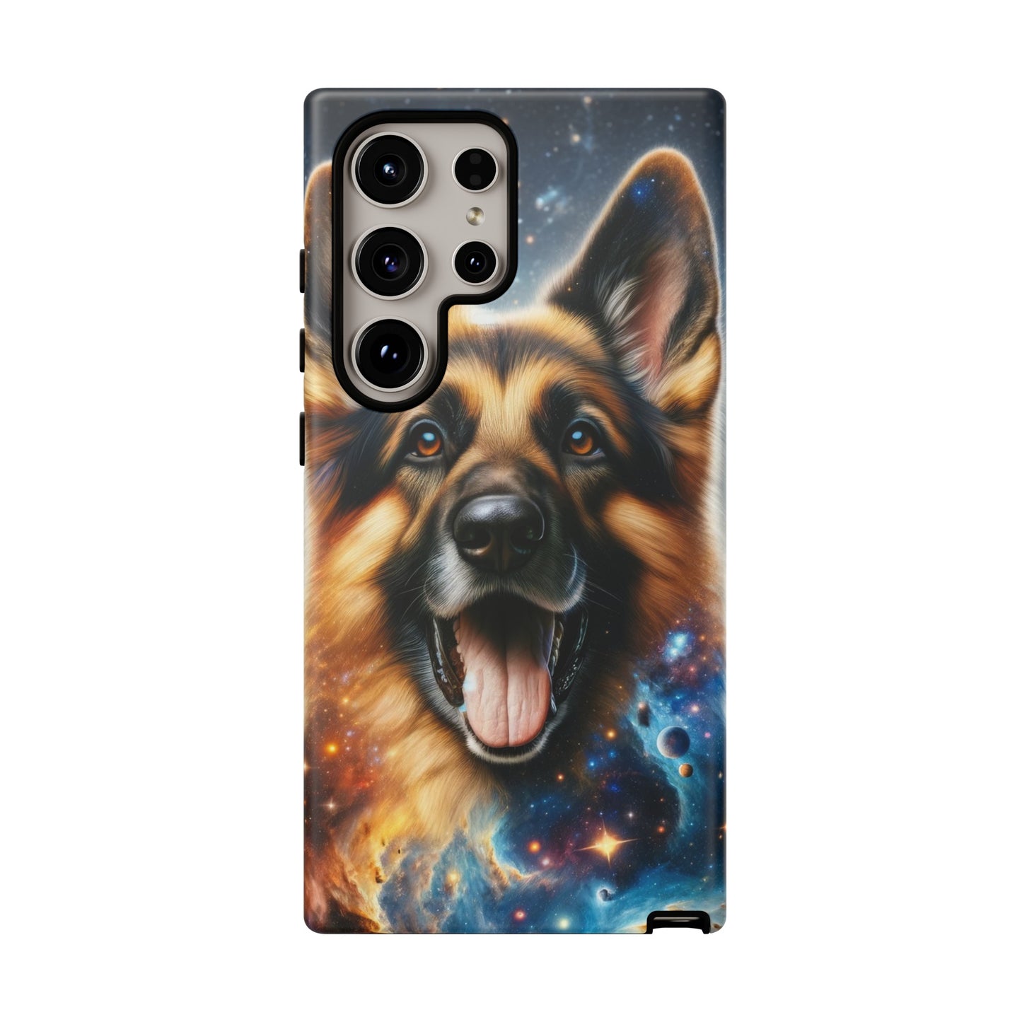 German Shepherd in Space Tough Phone Case