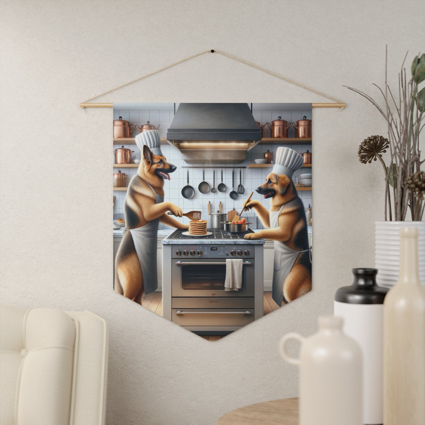 Cooking German Shepherds Pennant