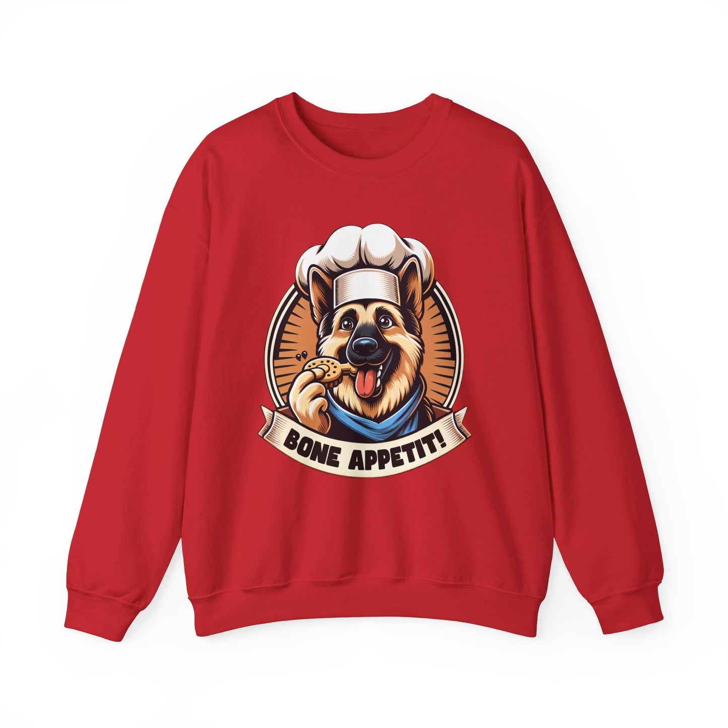 Bone Appetit Sweatshirt (10 colors) (German Shepherd)