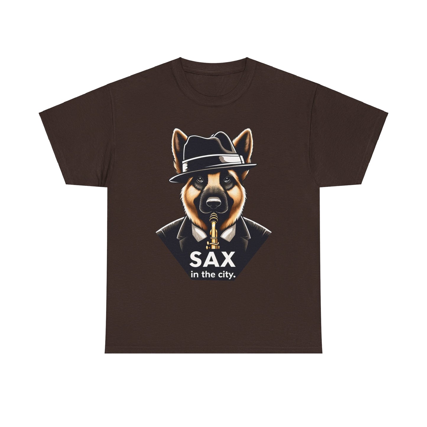 Sax in the City T-Shirt (13 colors) (German Shepherd)