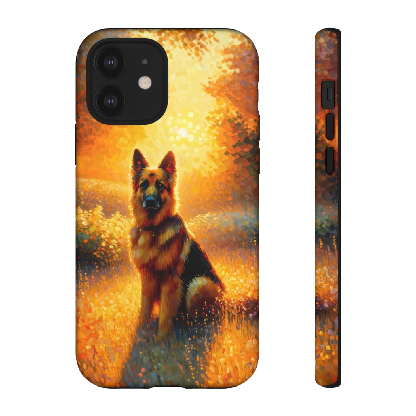 Golden hour and neo-impressionism German Shepherd Phone Case