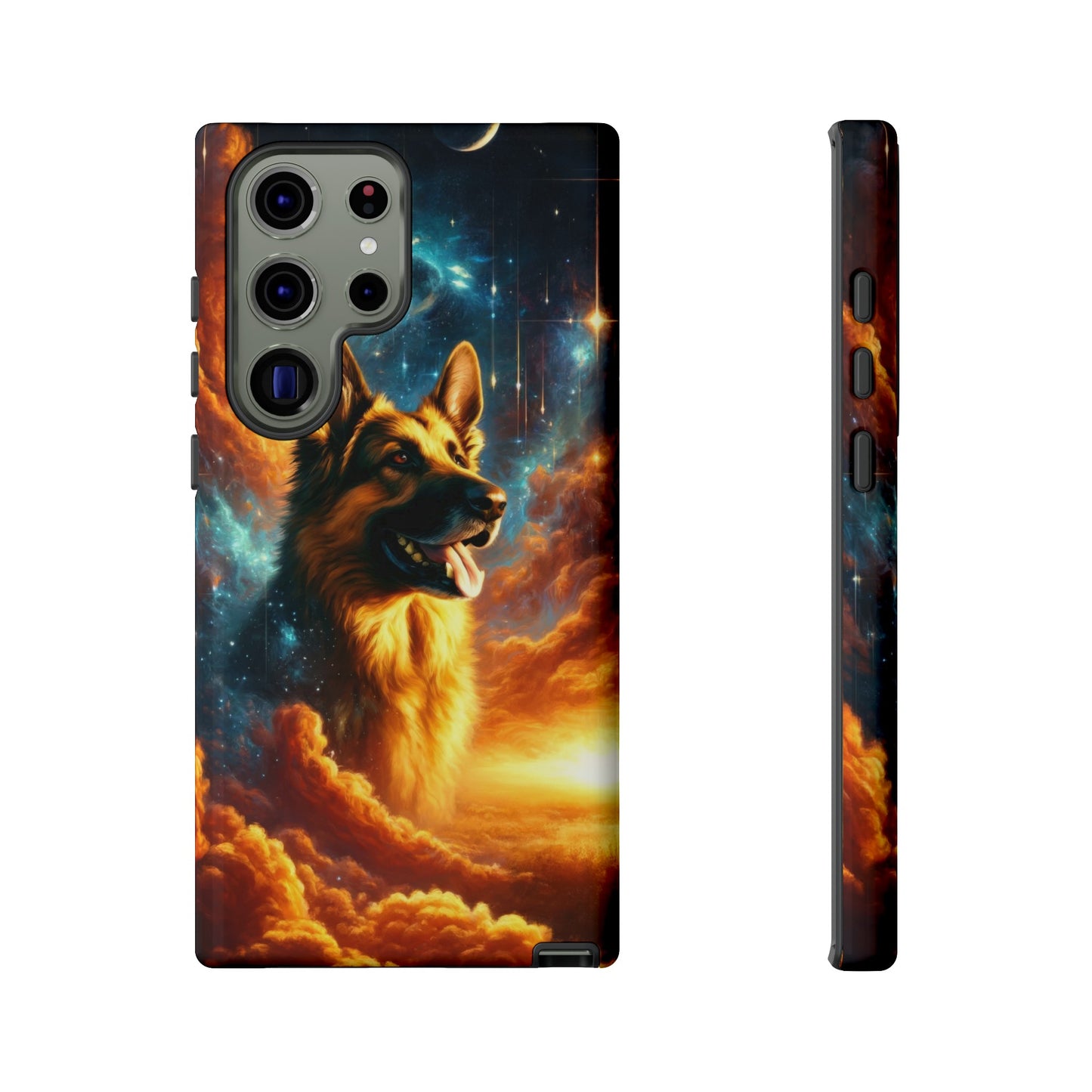 Sci-fi and stars-themed German Shepherd Phone Case