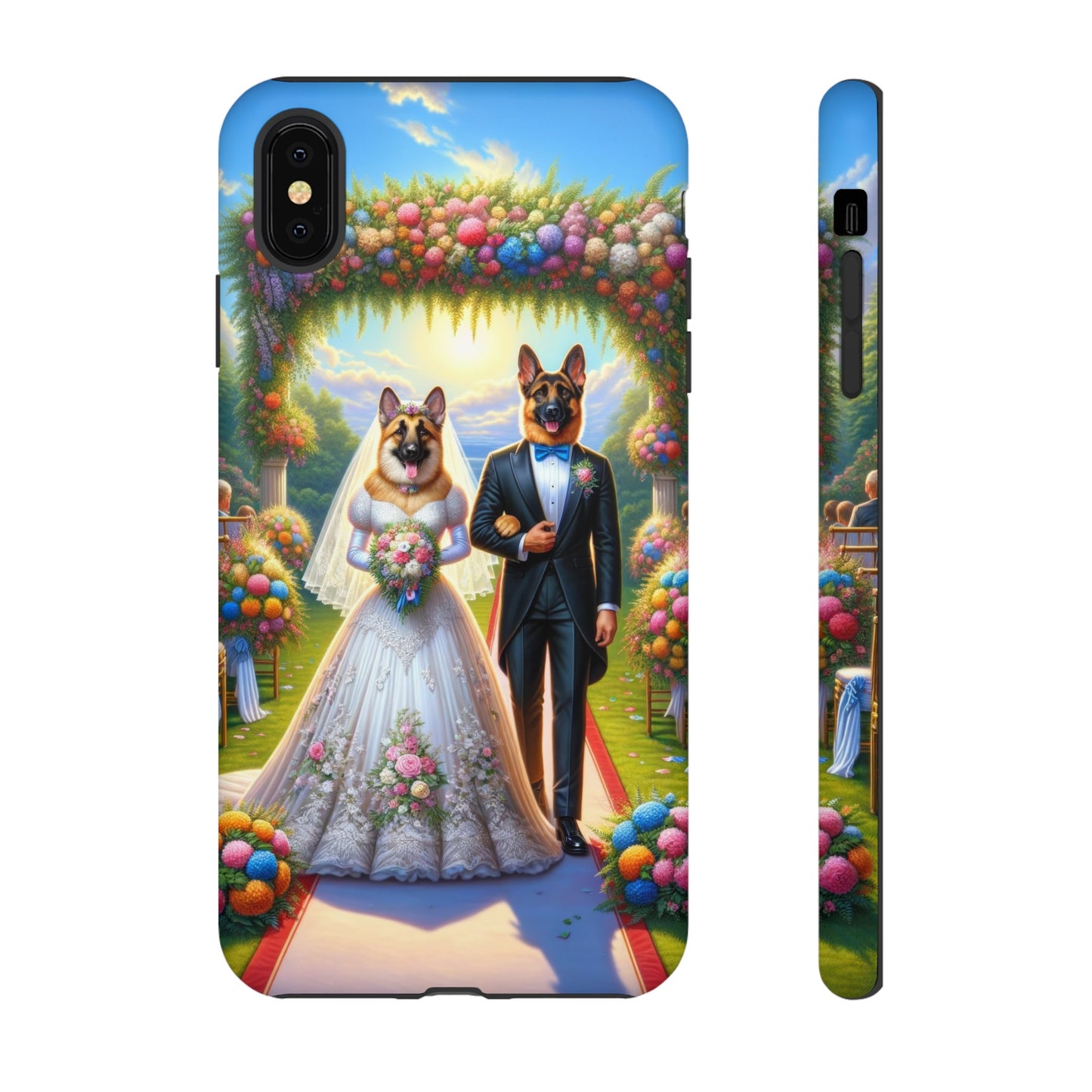 German Shepherds getting Married  Phone Case