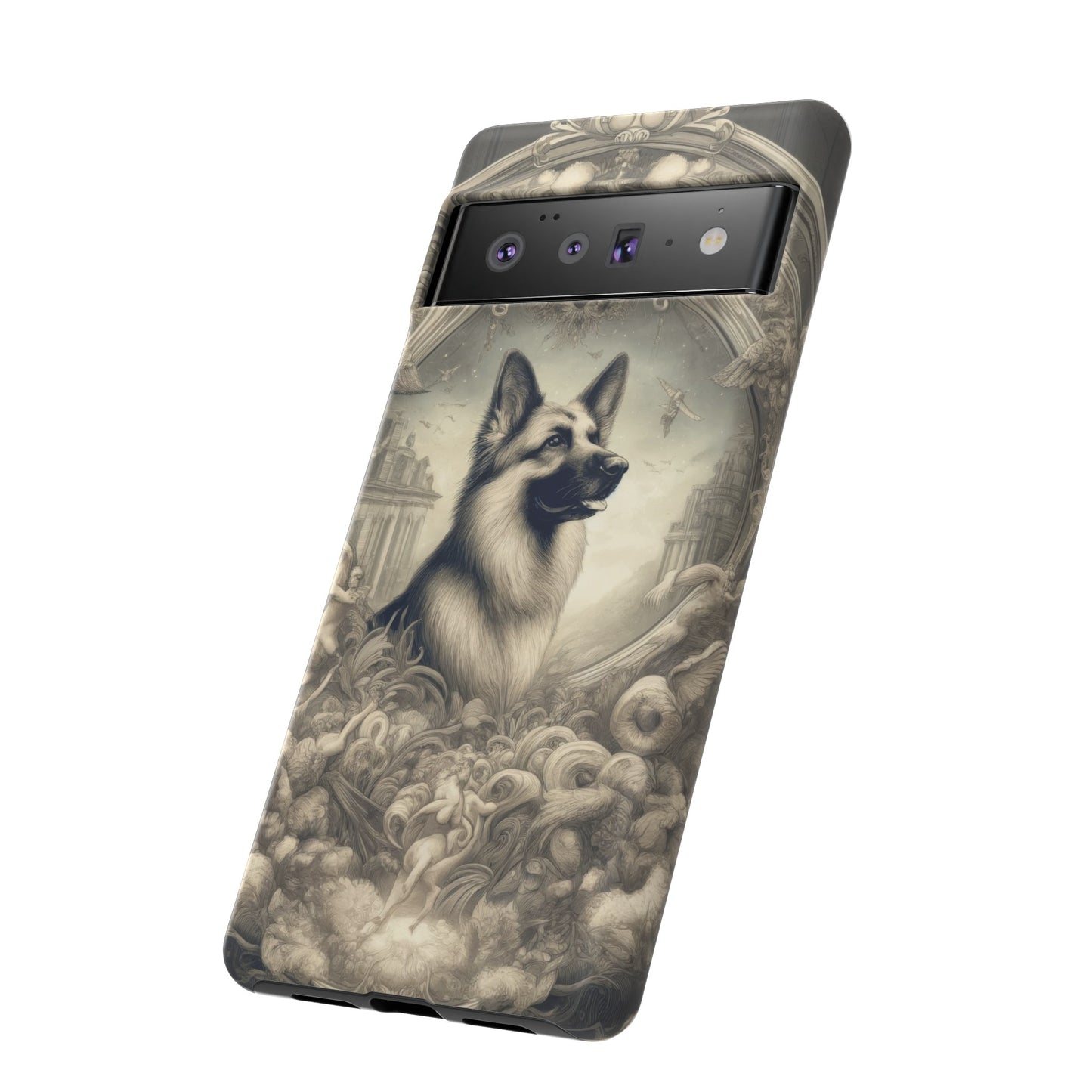 Dreamy fantasy and rococo German Shepherd Phone Case