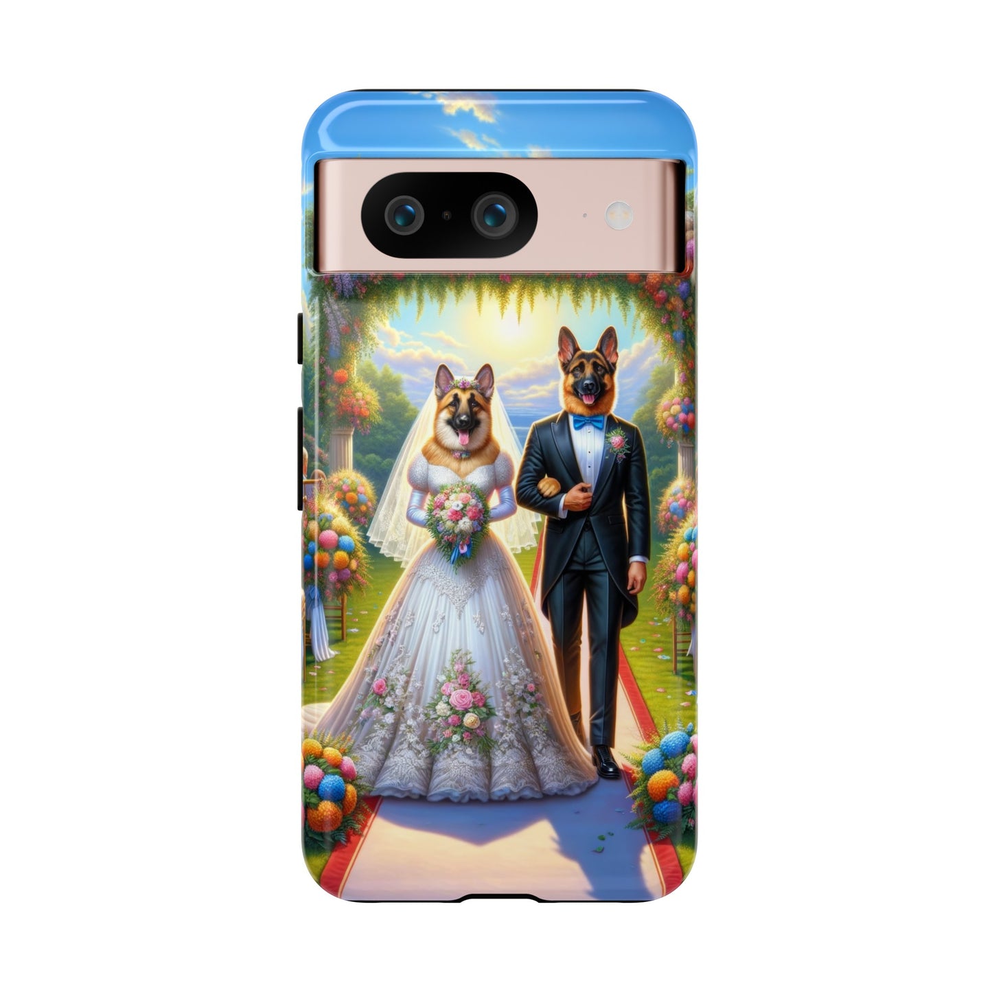 German Shepherds getting Married  Phone Case