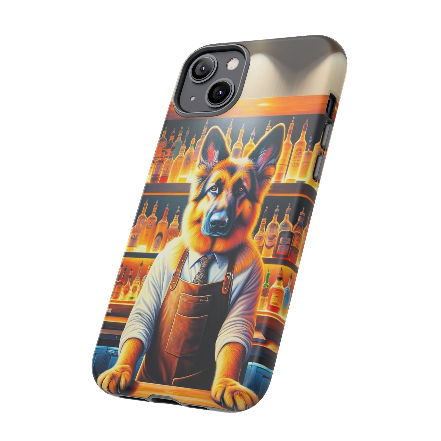 German Shepherd Tending a Bar Phone Case