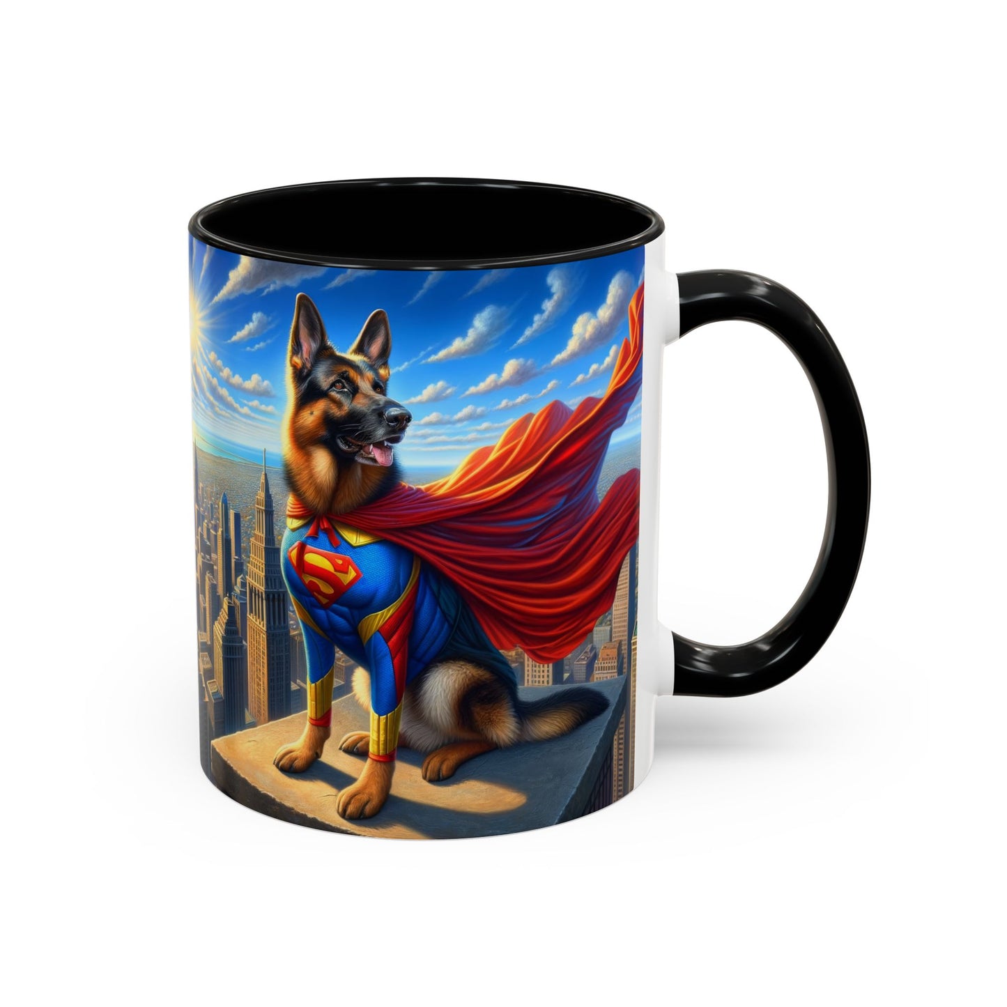 German shepherd Superhero Coffee Mug