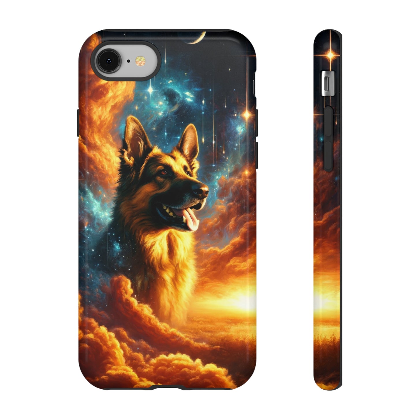 Sci-fi and stars-themed German Shepherd Phone Case