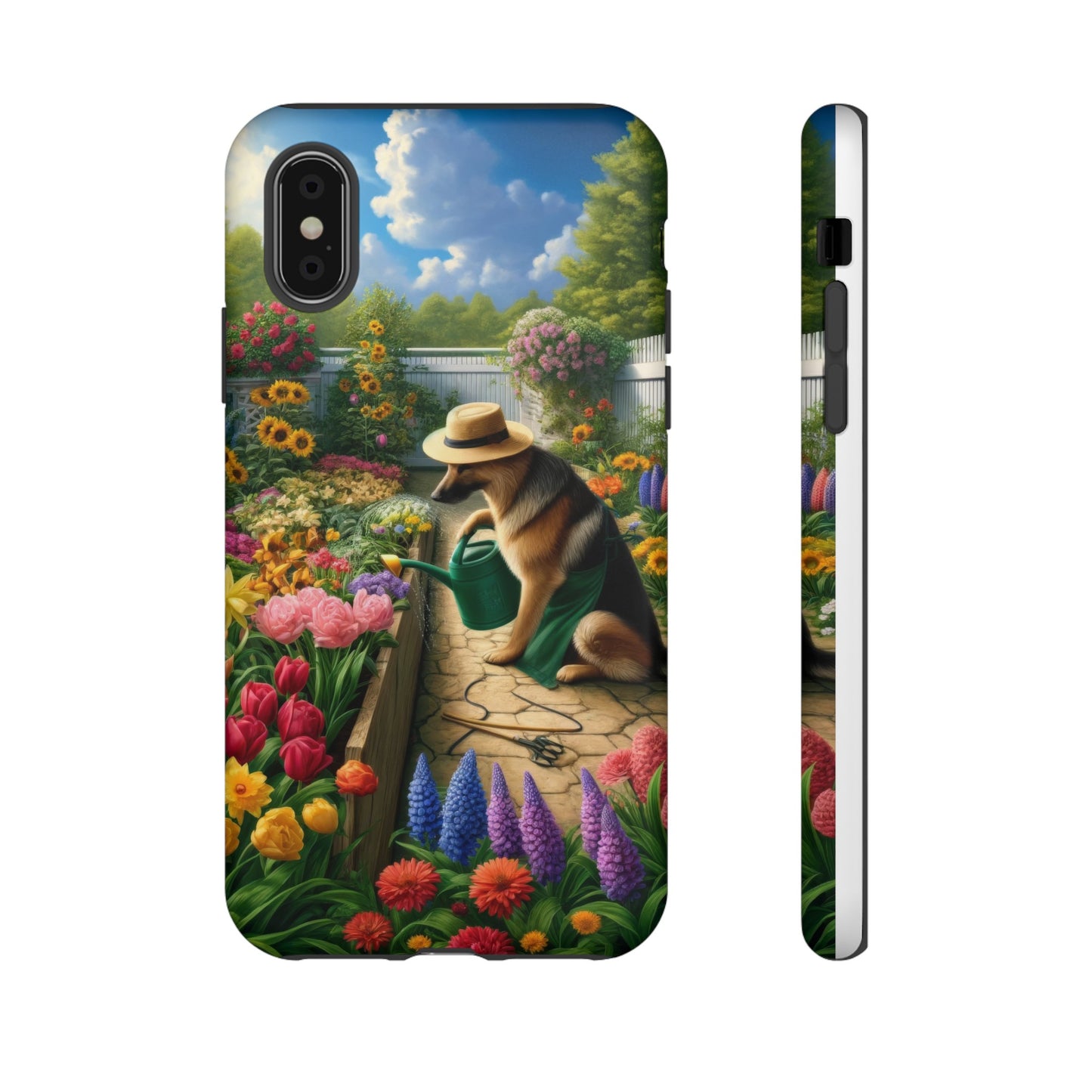 German Shepherd Gardening Phone Case