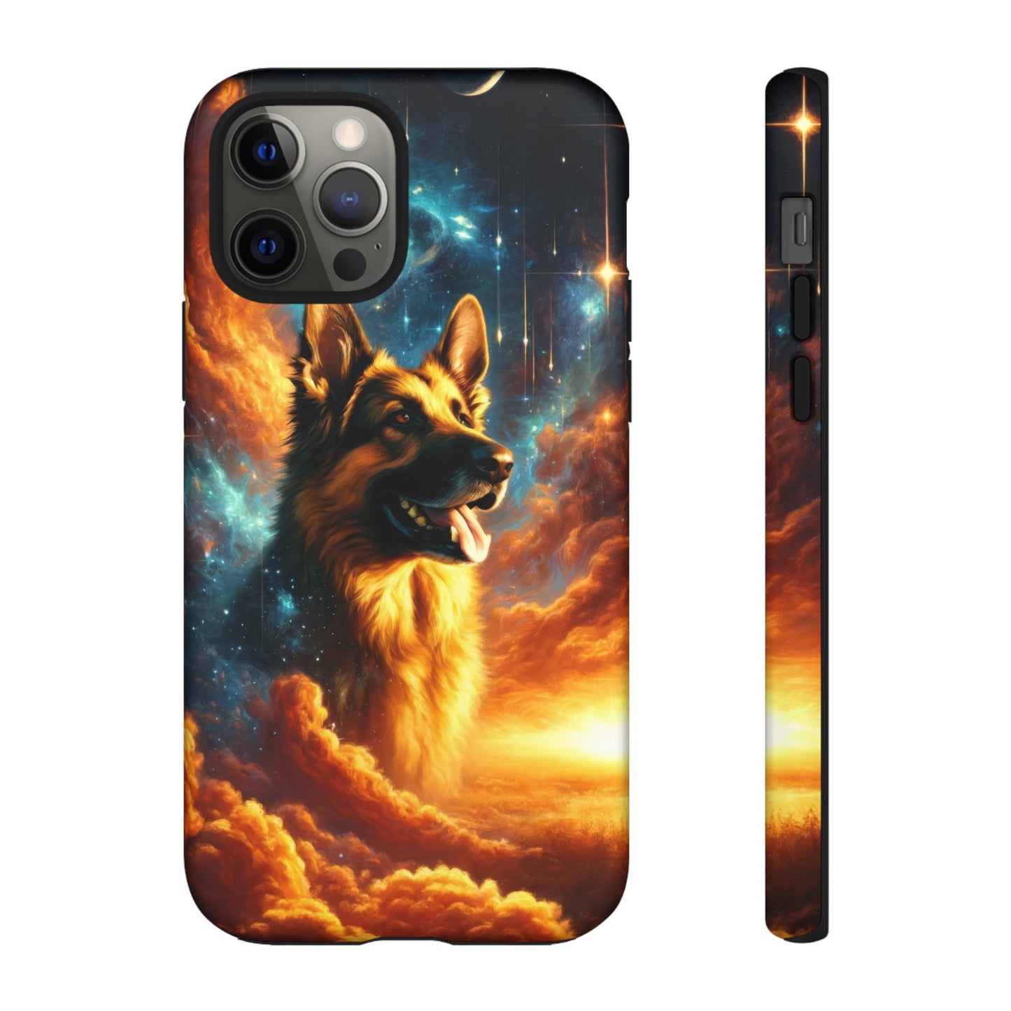 Sci-fi and stars-themed German Shepherd Phone Case