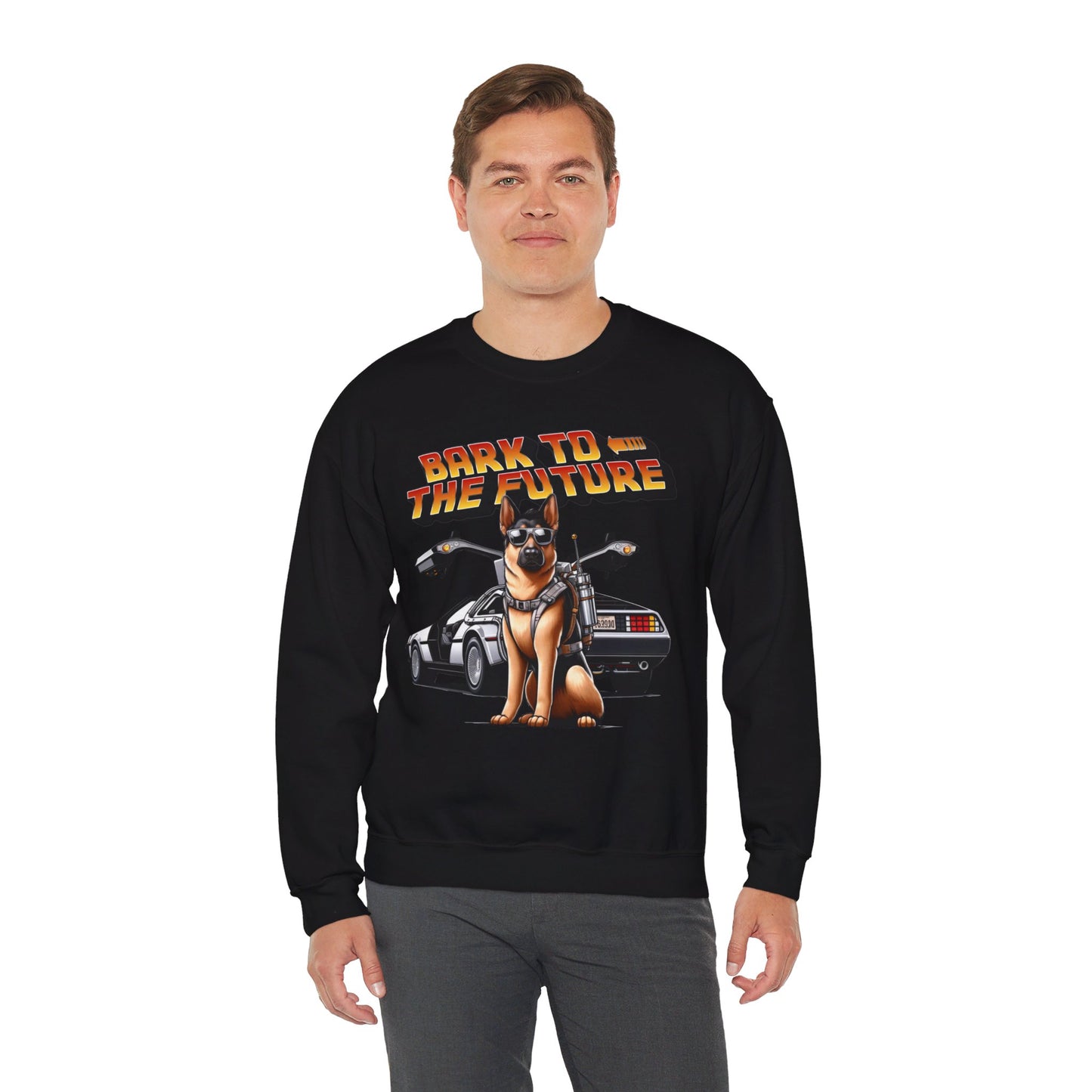 Bark to the Future Sweatshirt (10 colors) (German Shepherd)