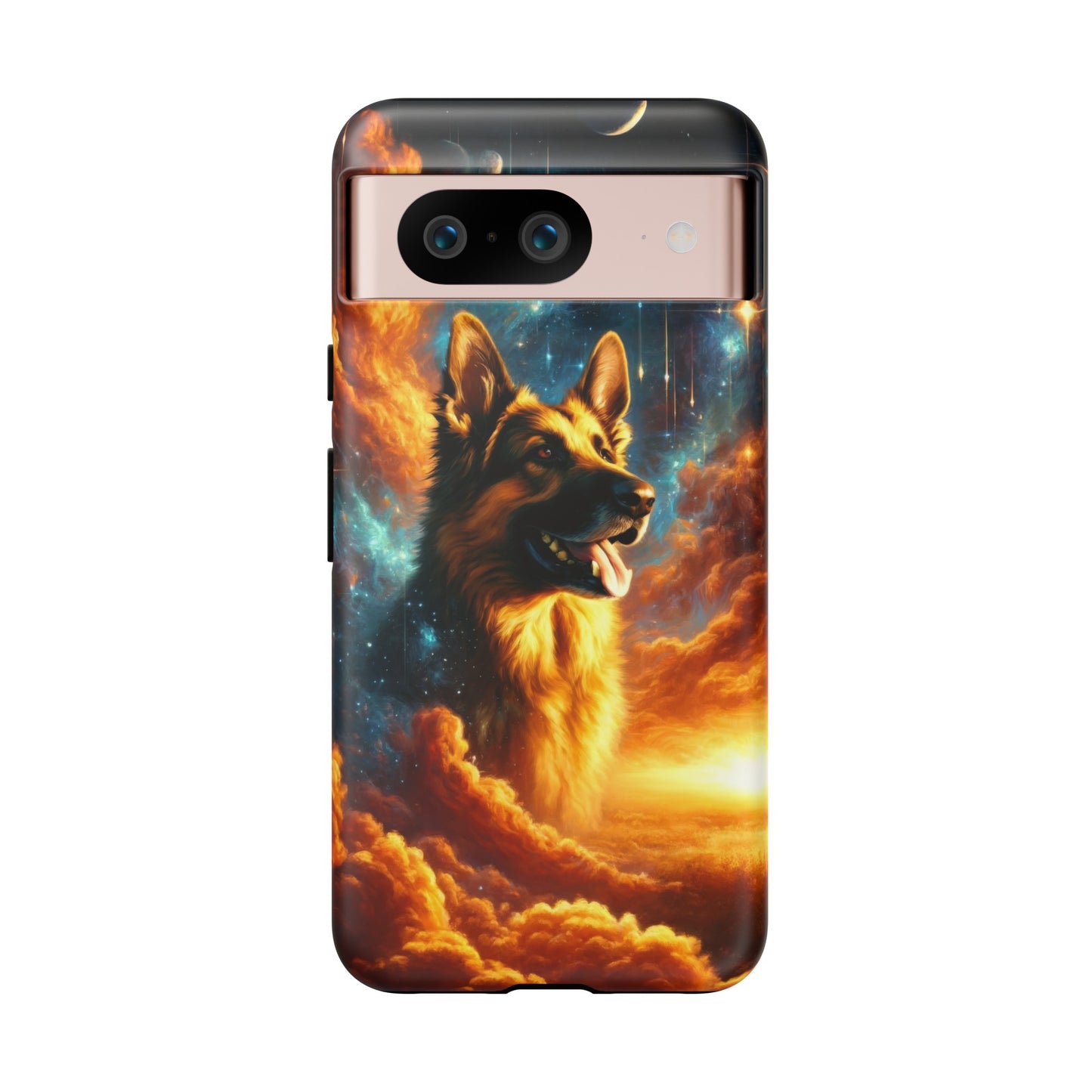 Sci-fi and stars-themed German Shepherd Phone Case