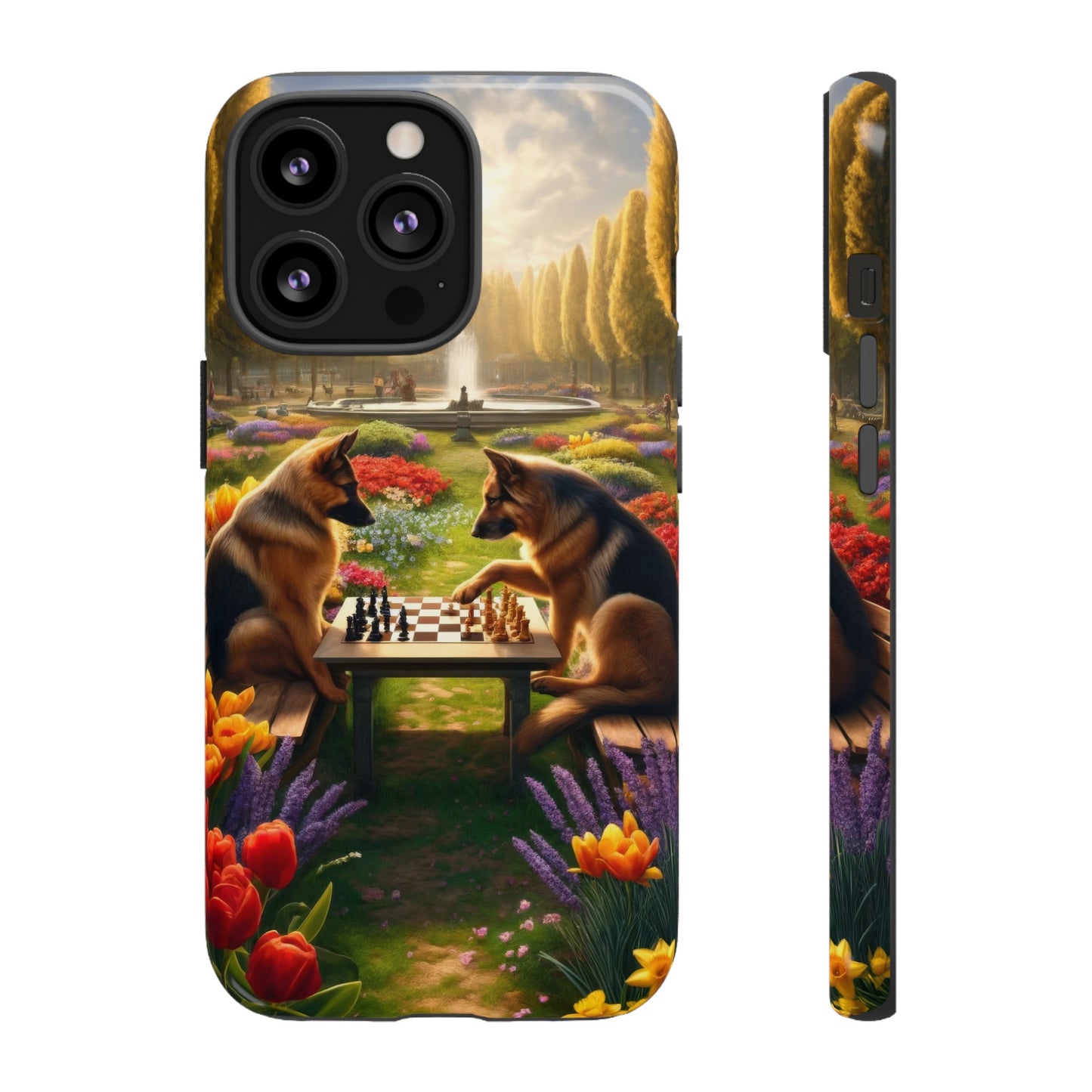 German Shepherd Playing Chess Phone Case