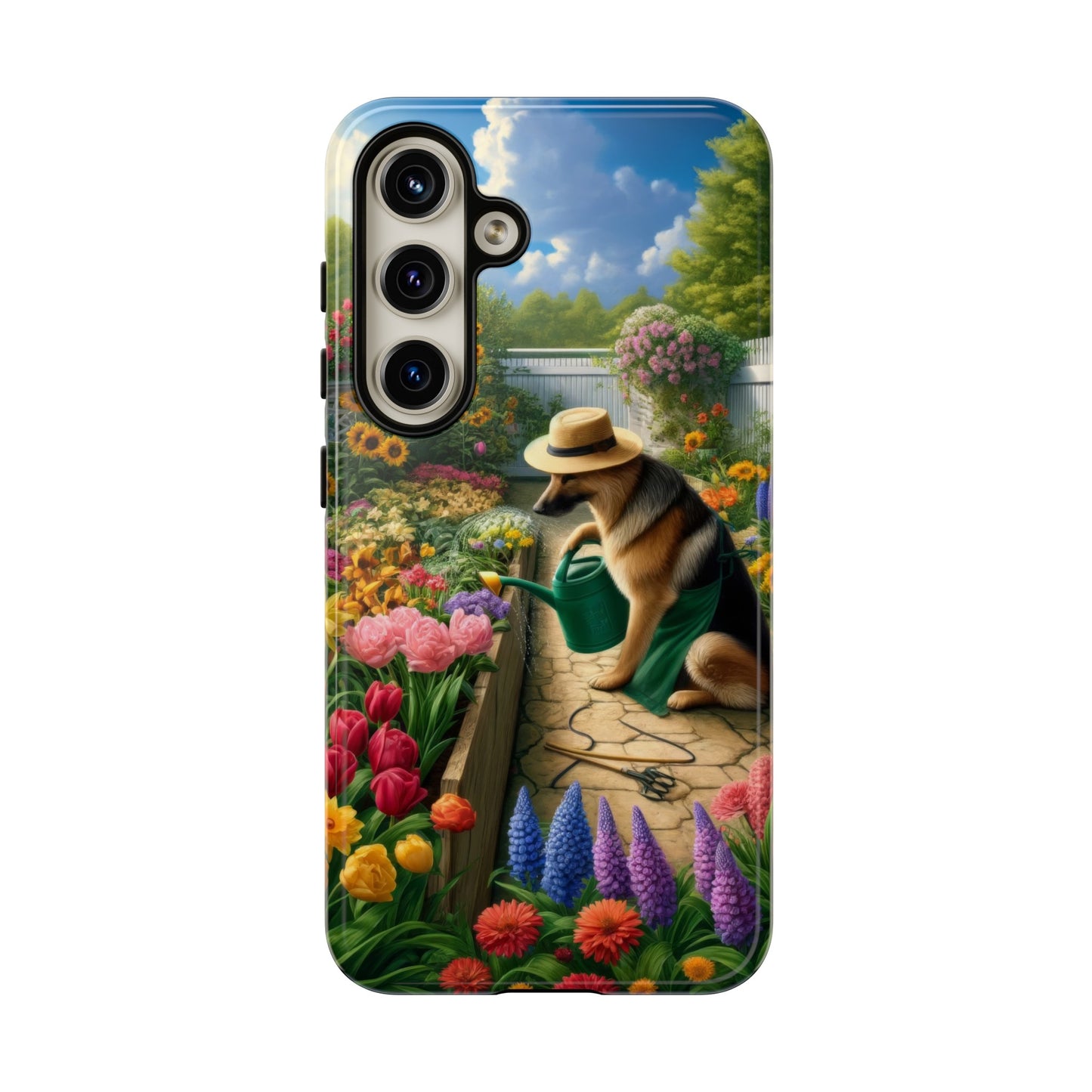 German Shepherd Gardening Phone Case