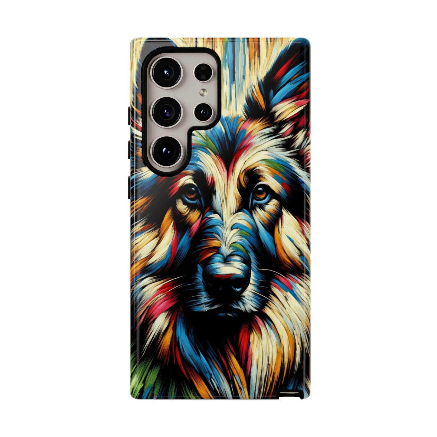 Fauvism scratchboard technique German Shepherd Phone Case