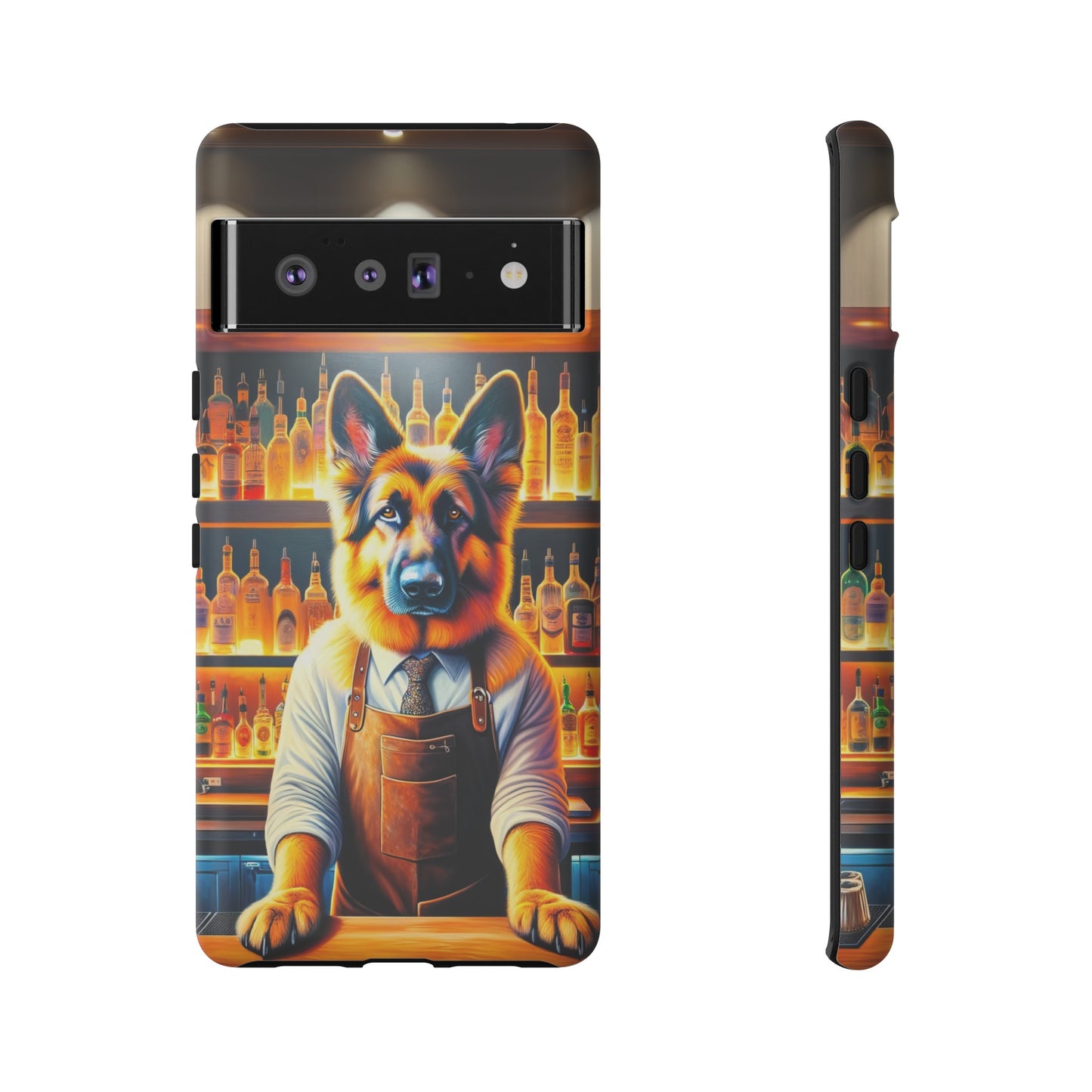 German Shepherd Tending a Bar Phone Case