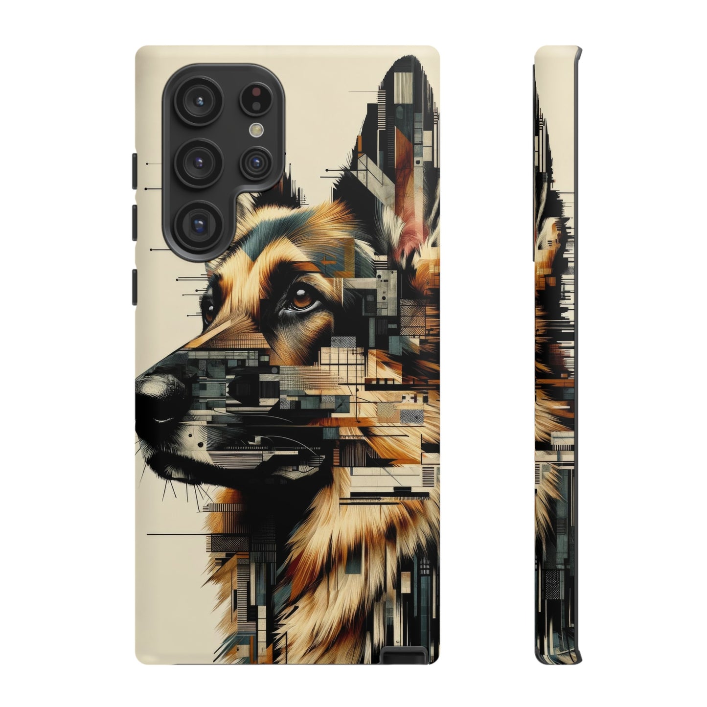 Constructivist and dadaist German Shepherd Phone Case