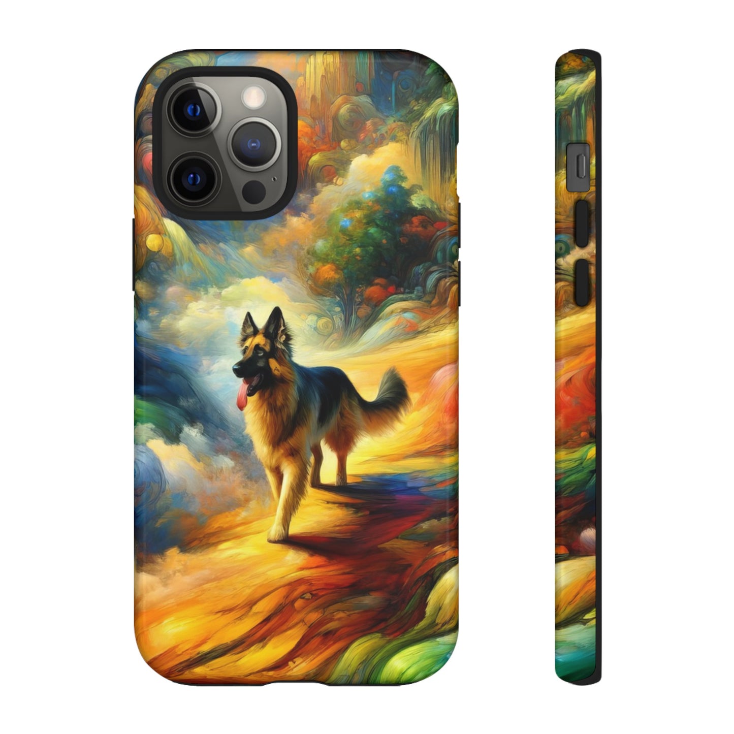 Fantasy and fauvism German Shepherd Phone Case