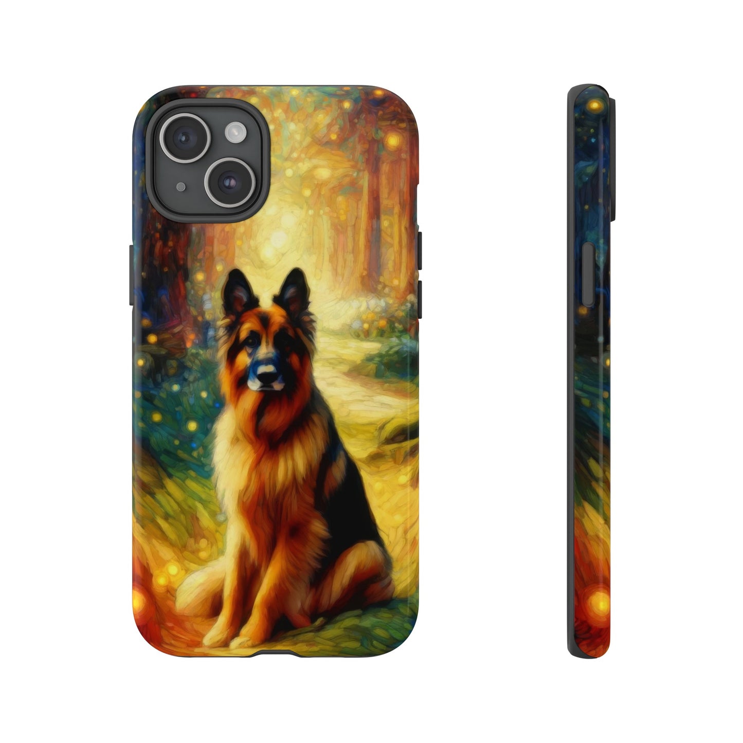 Neo-impressionism and fairy tale German Shepherd Phone Case