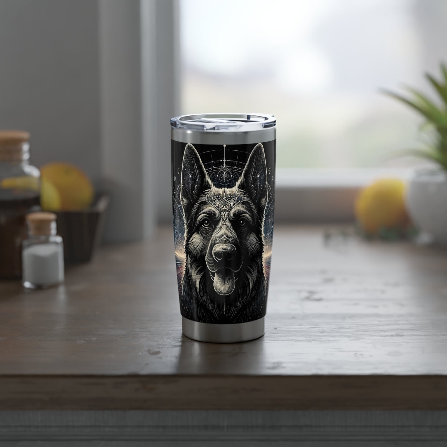 Futuristic German Shepherd 20oz Tumbler