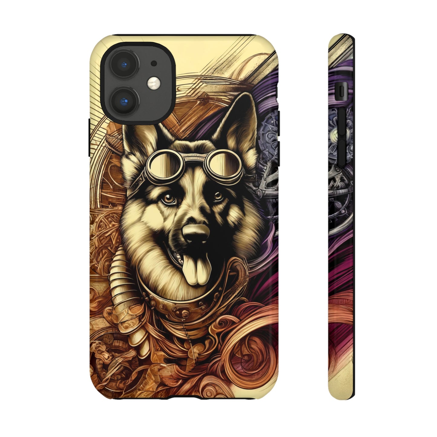 Steampunk German Shepherd Phone Case