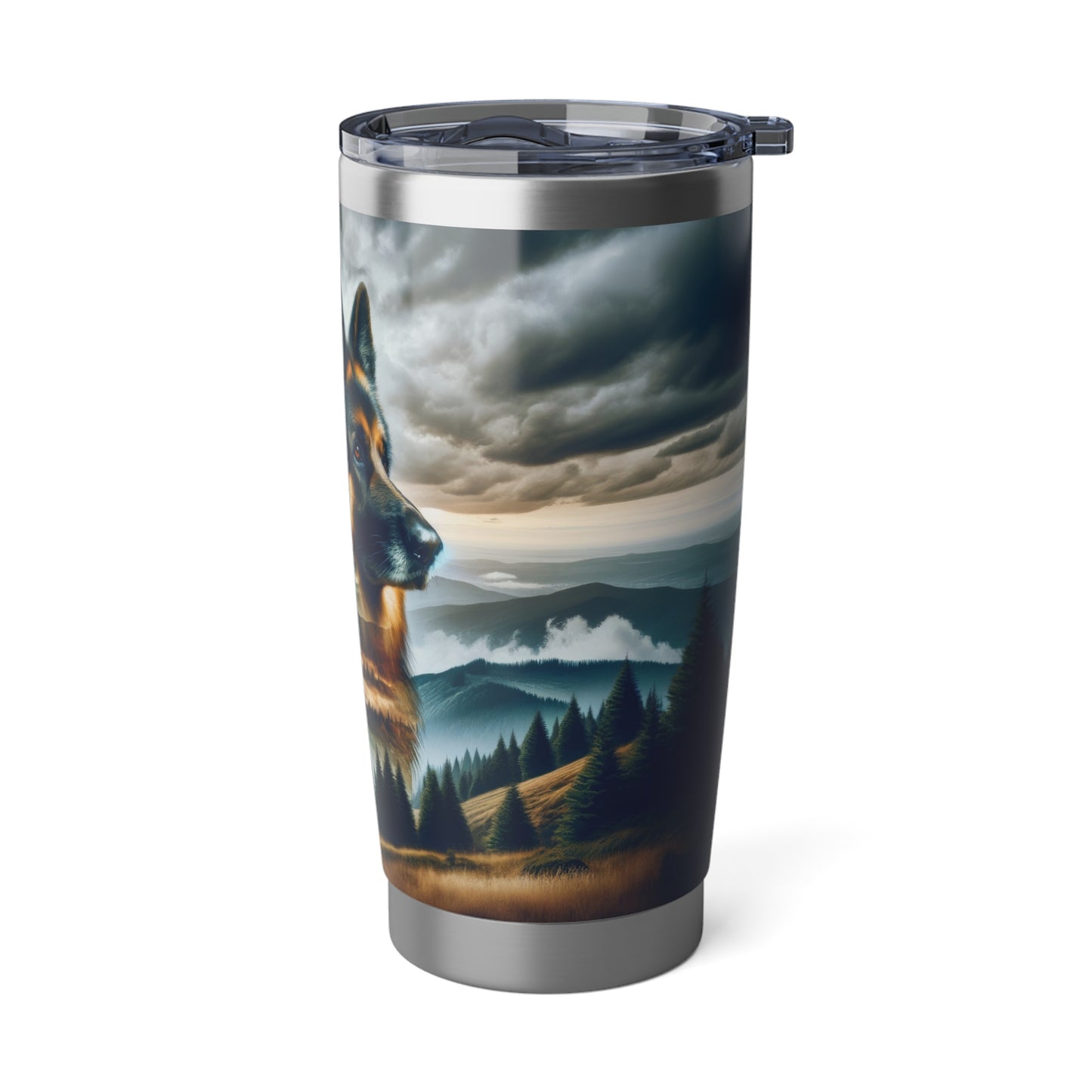 Romanticism and double exposure German Shepherd 20oz Tumbler