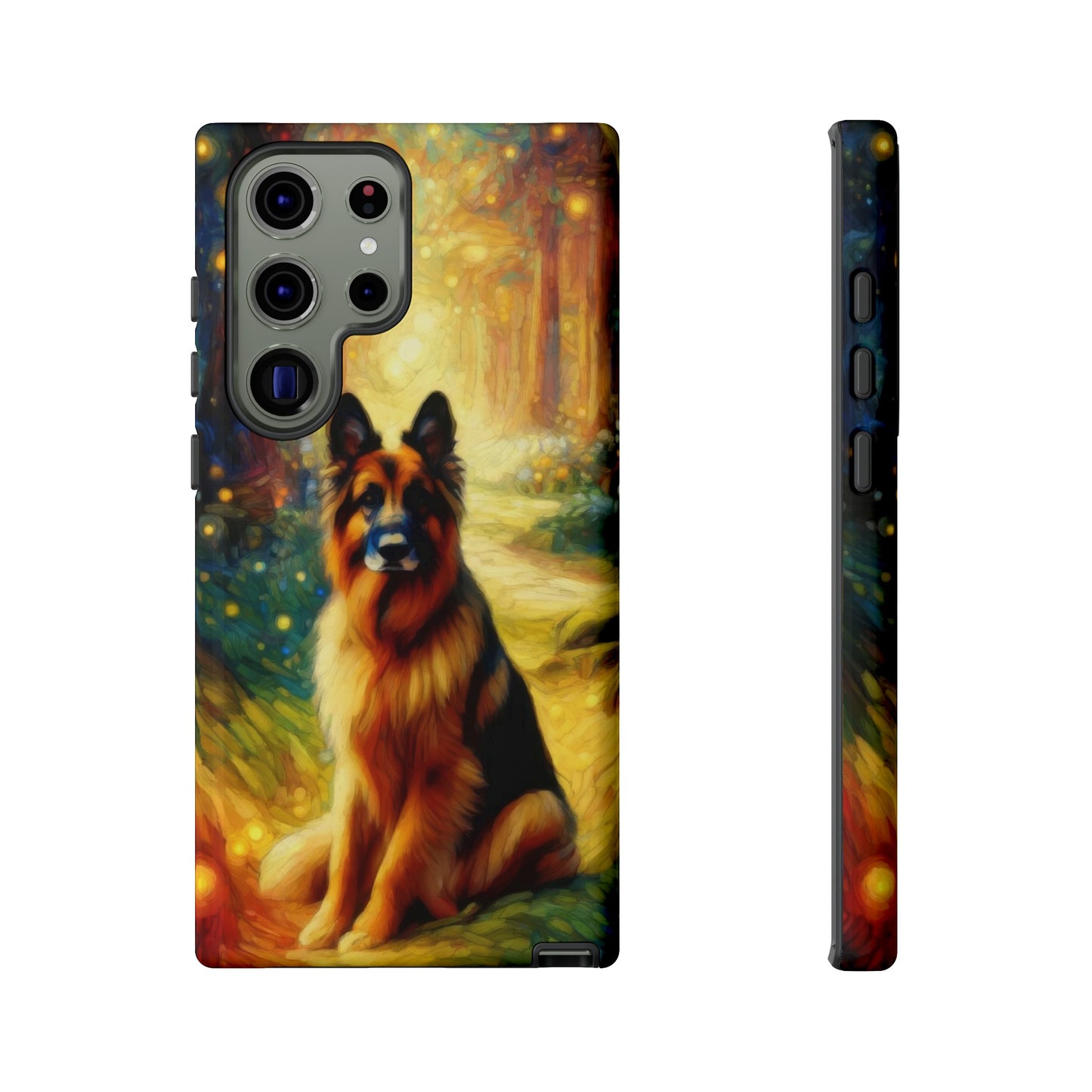 Neo-impressionism and fairy tale German Shepherd Phone Case