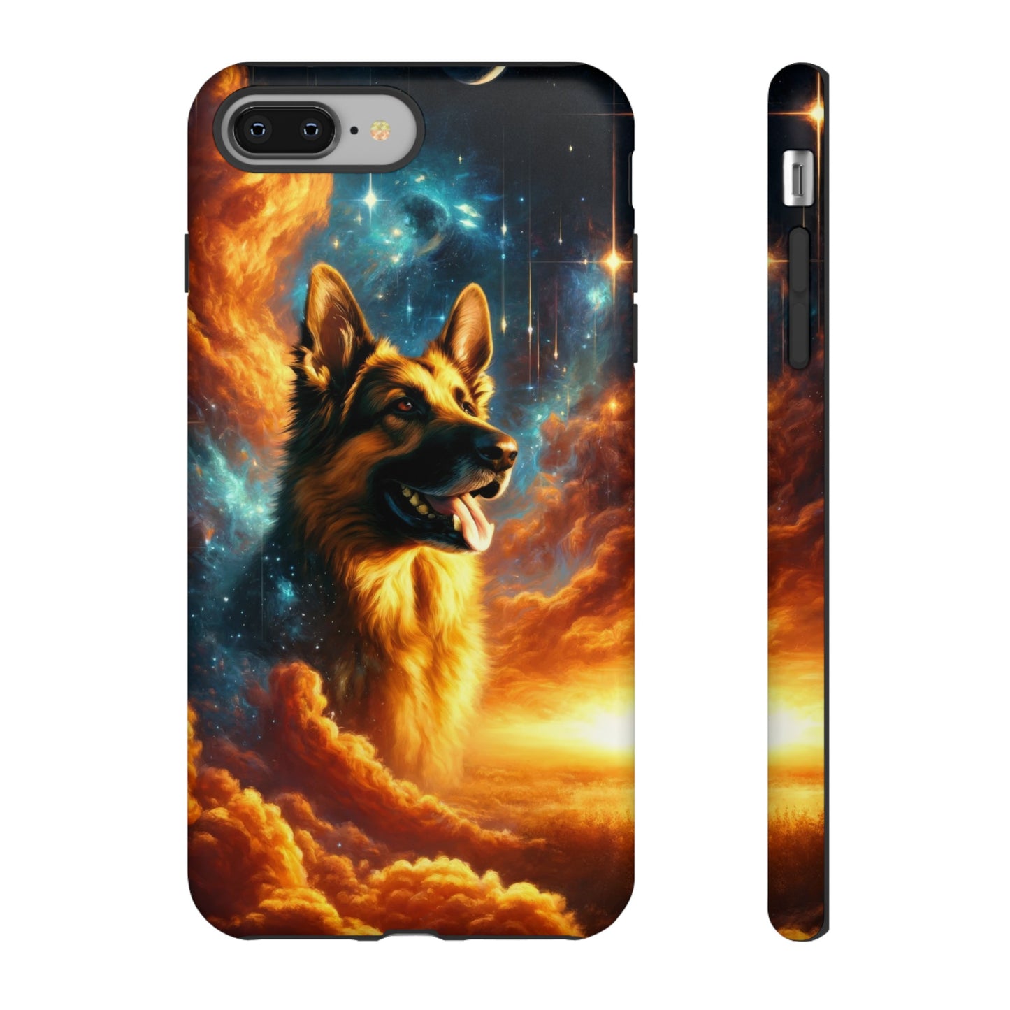 Sci-fi and stars-themed German Shepherd Phone Case