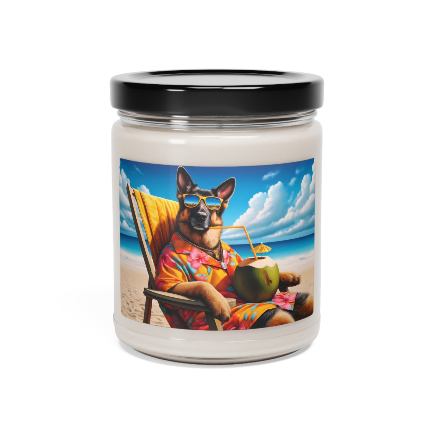 German Shepherd Vacation Scented Soy Candle, 9oz