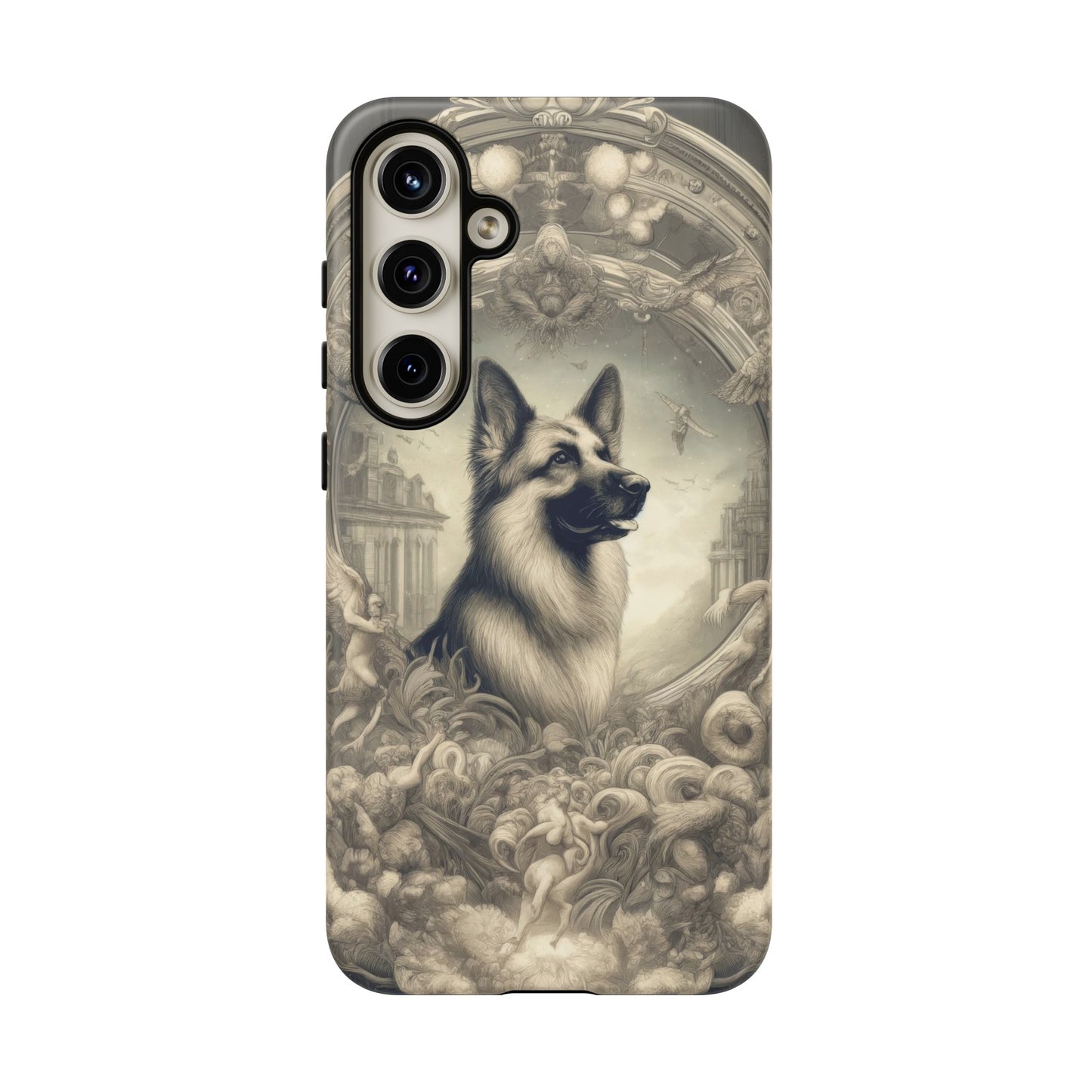 Dreamy fantasy and rococo German Shepherd Phone Case