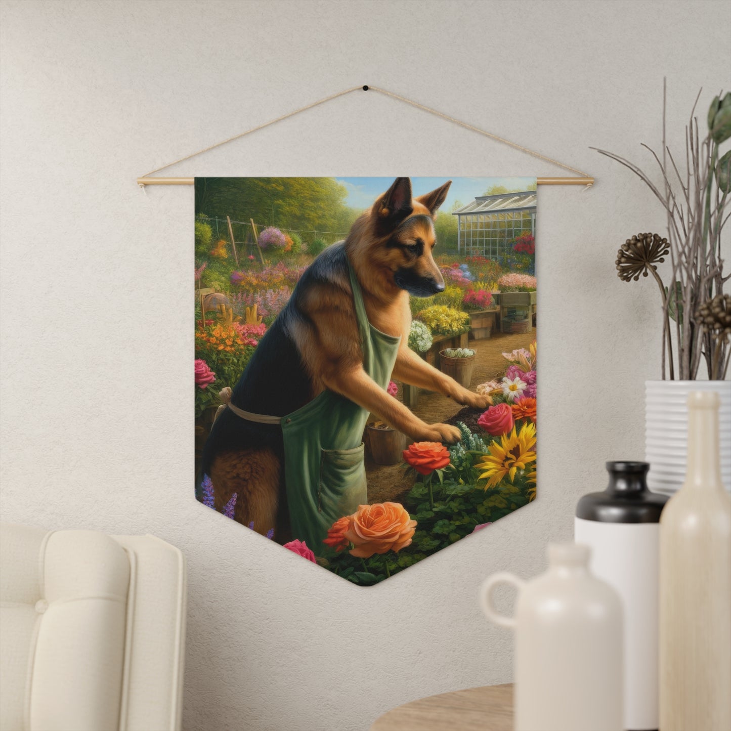 German Shepherd Gardening Pennant