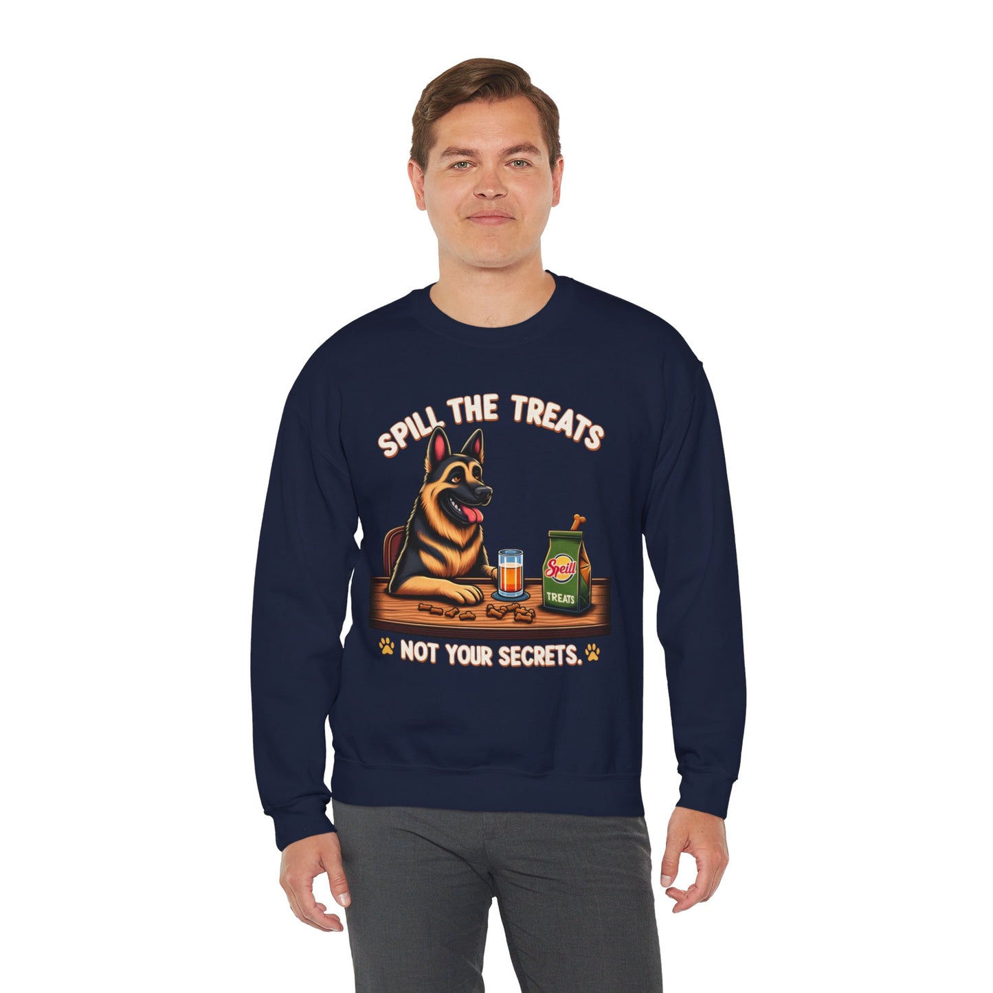 Spill the Treats Sweatshirt (10 colors) (German Shepherd)