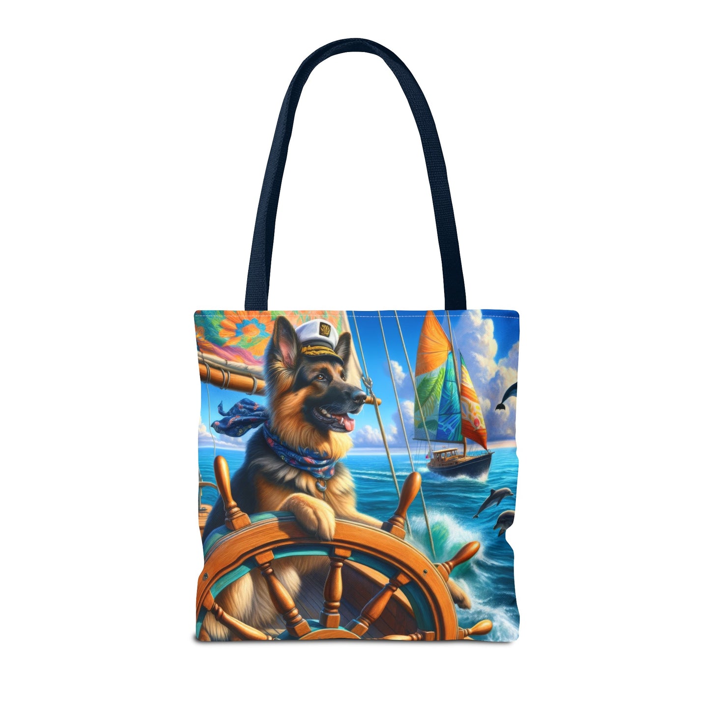 German Shepherd Boat Tote Bag