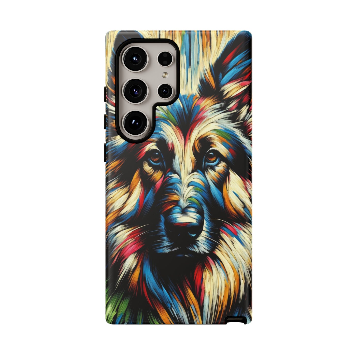 Fauvism scratchboard technique German Shepherd Phone Case