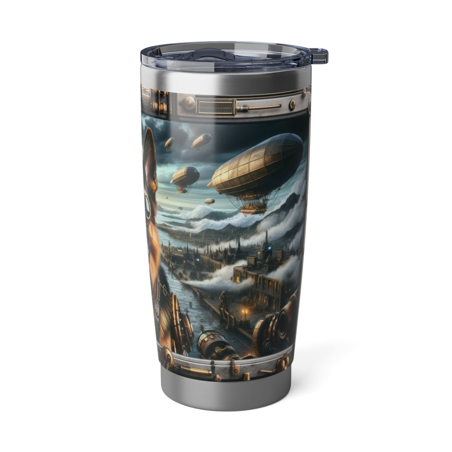 Steampunk Fantasy V2 German Shepherd 20oz Tumbler