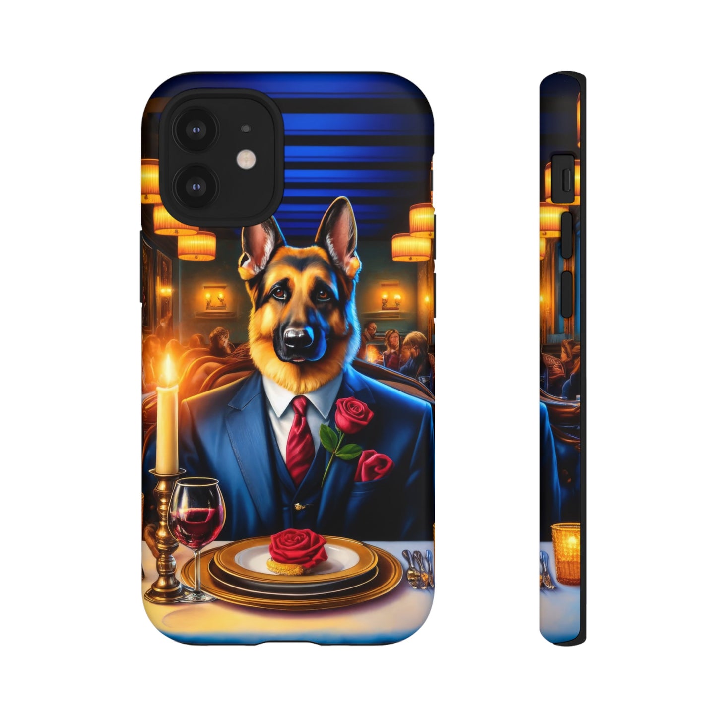 German Shepherd Going on a Date at a Restaurant Phone Case