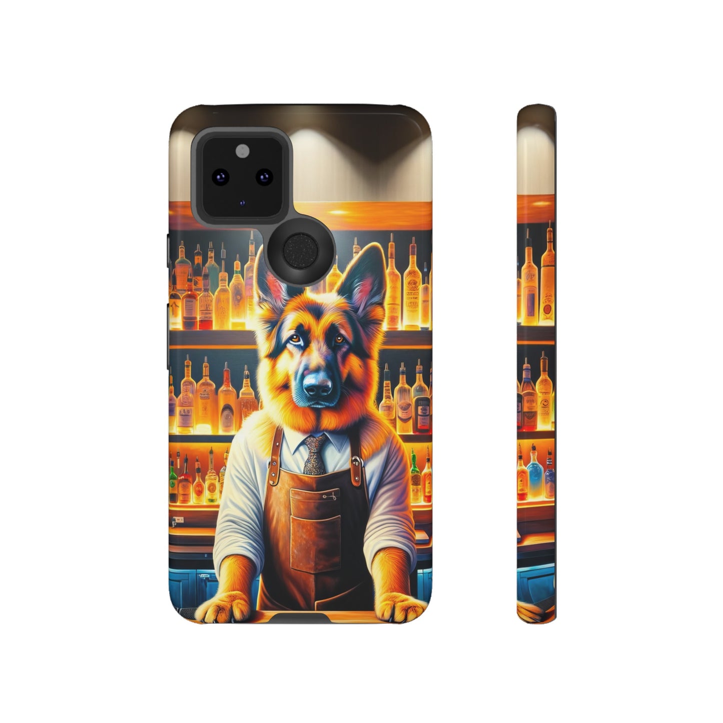 German Shepherd Tending a Bar Phone Case