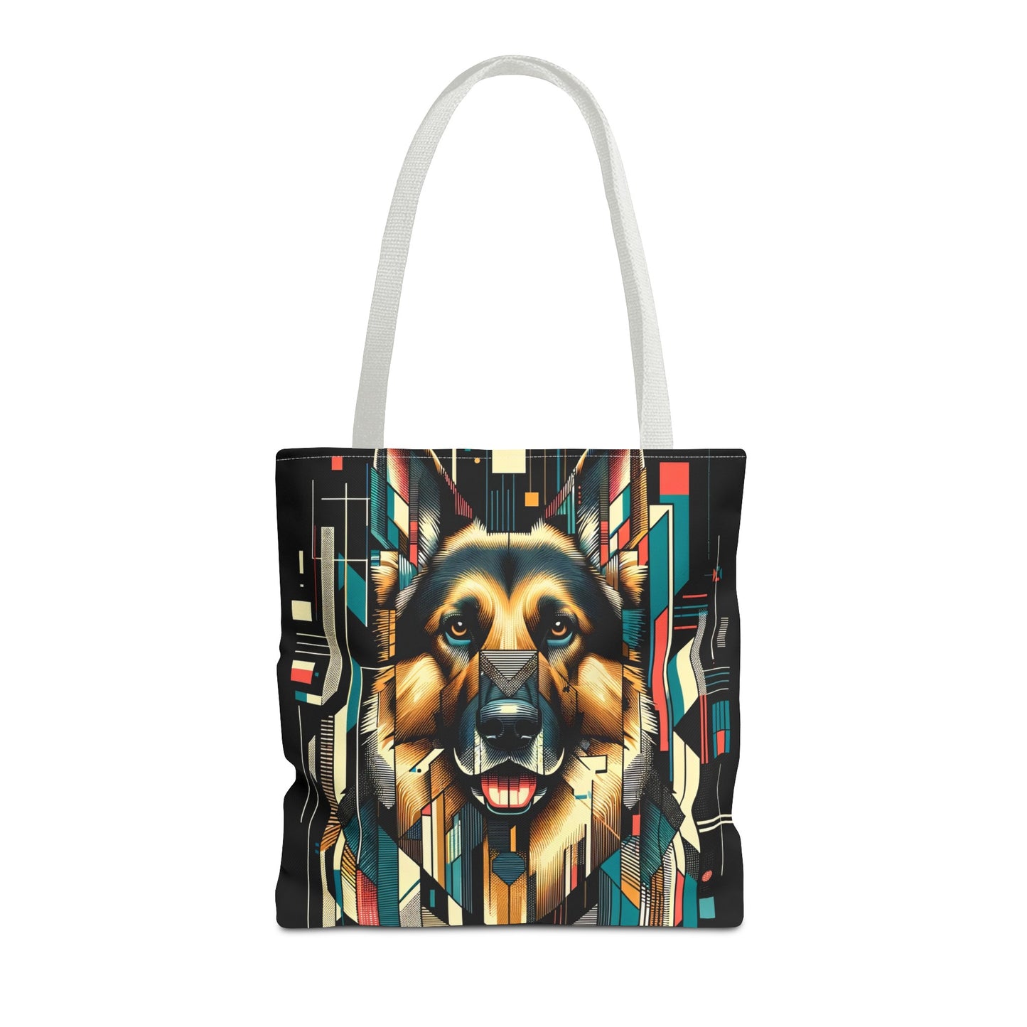 Constructivist and dadaist German Shepherd Tote Bag