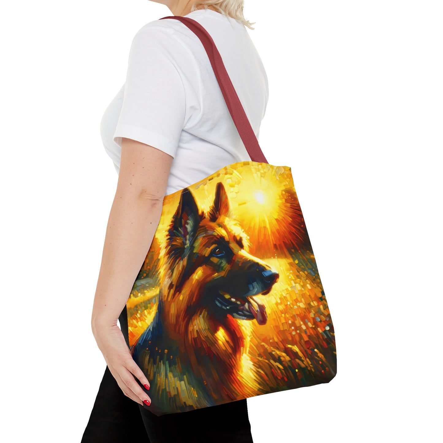 Golden hour and neo-impressionism German Shepherd Tote Bag