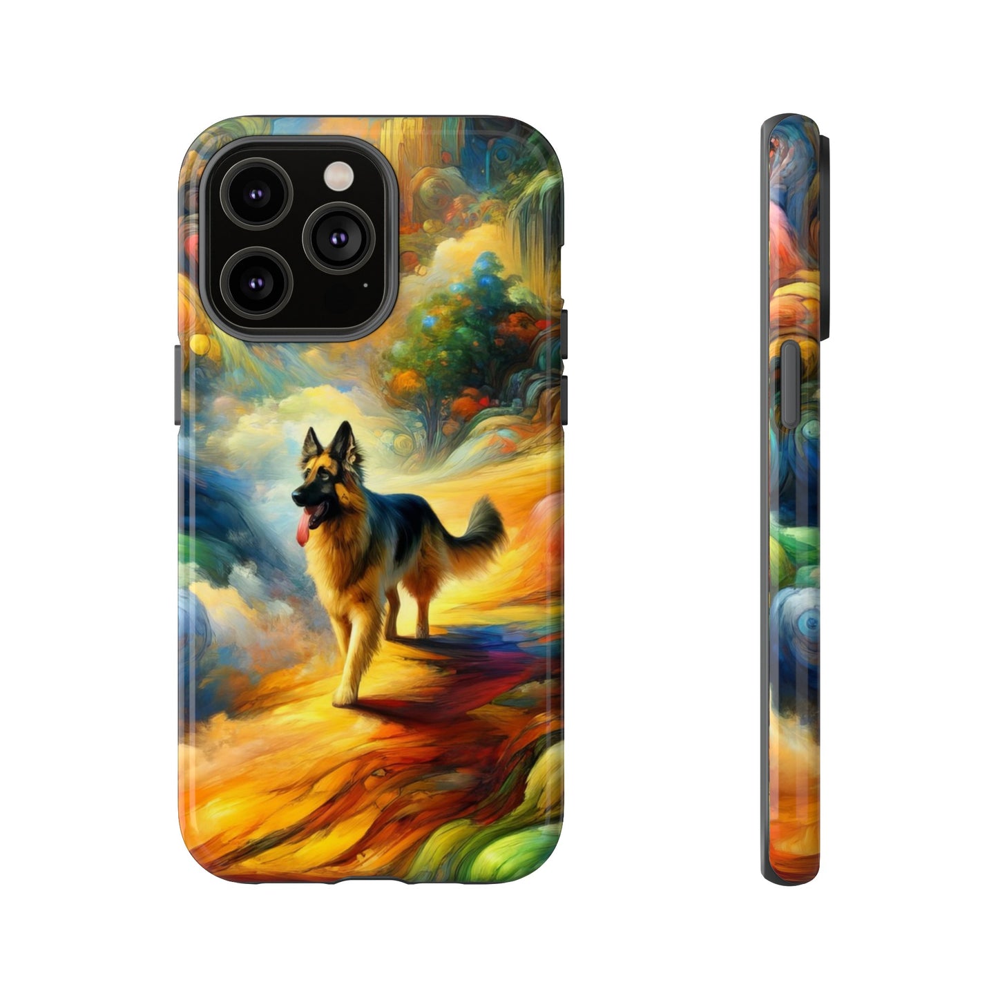 Fantasy and fauvism German Shepherd Phone Case