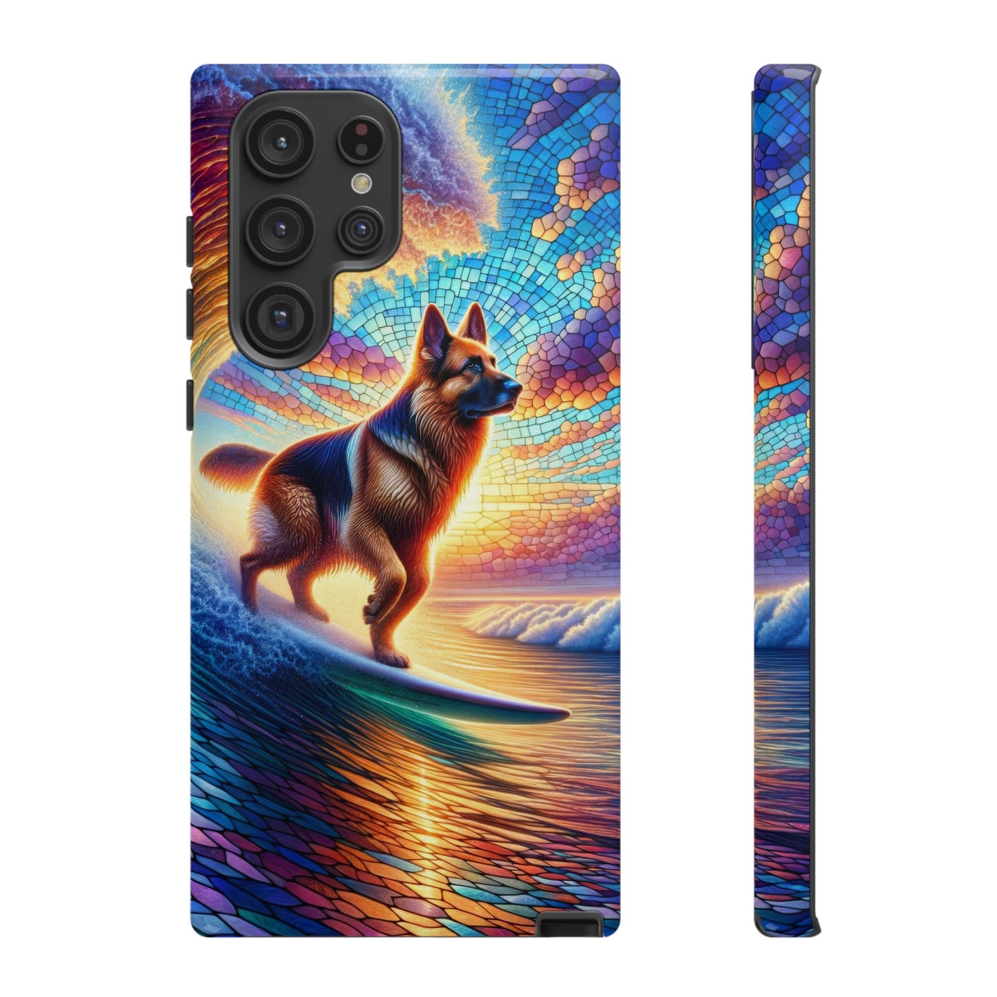 German Shepherd Surfing Phone Case