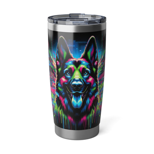 Neon graffiti German Shepherd 20oz Tumbler